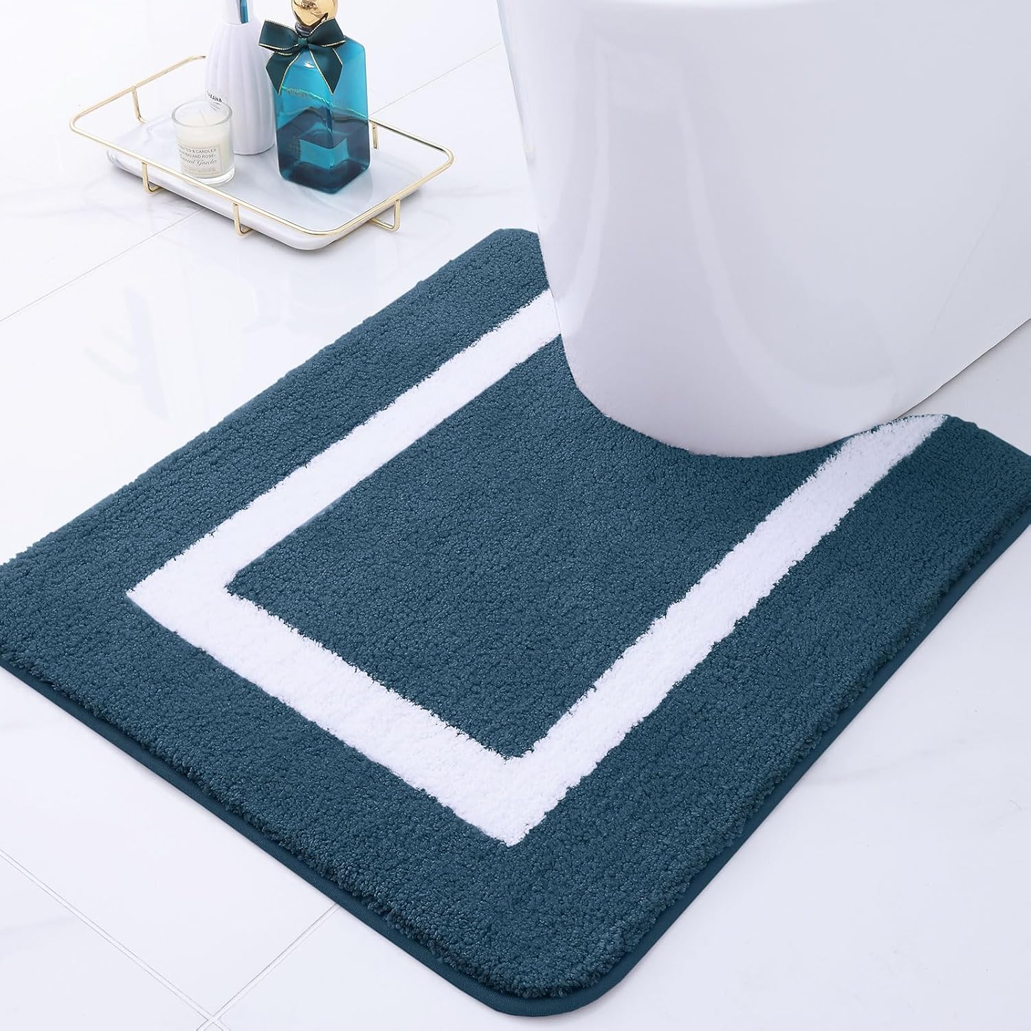 Kitinjoy Luxury Toilet Rugs UShaped, Super Soft Water
