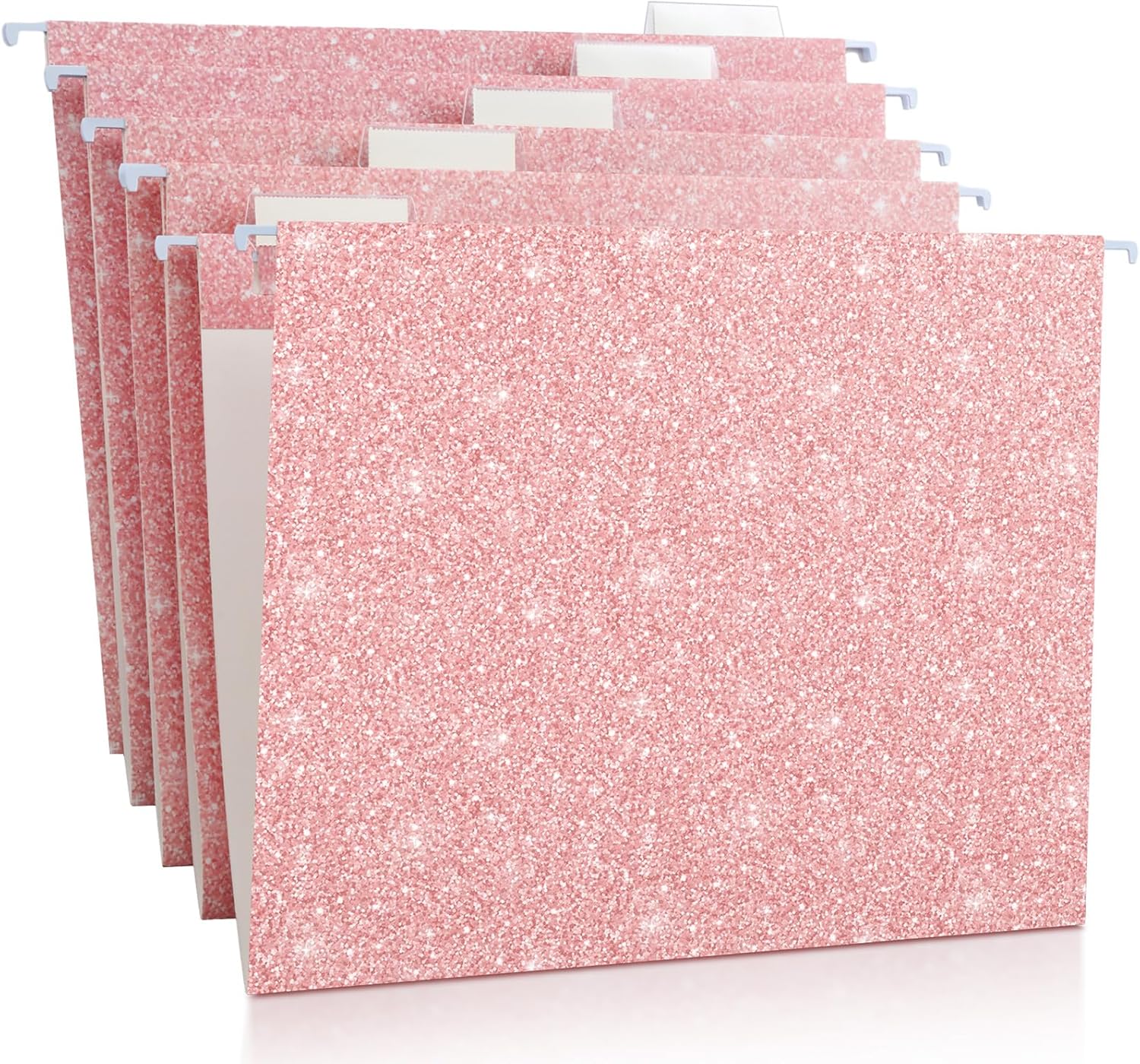 Moinchore 25 Pcs Pink Hanging File Folders 12 x 9.25
