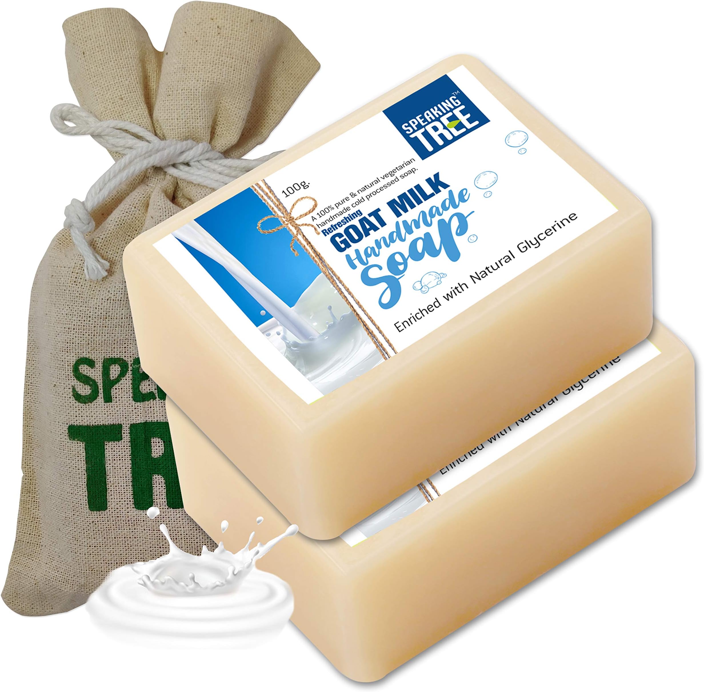 Speaking Tree Refreshing Goat Milk Handmade soap -100 gms (Pack of 2)