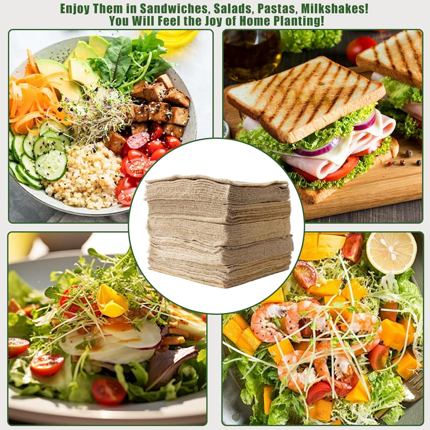 1 Roll 10" x 20ft Microgreen Growing Mat, Jute Fiber Grow Mats, Organic Hydroponic Pads, Microgreens Growing Kit for Germination Trays, Wheatgrass Sprouts Microgreen, Seed Starter