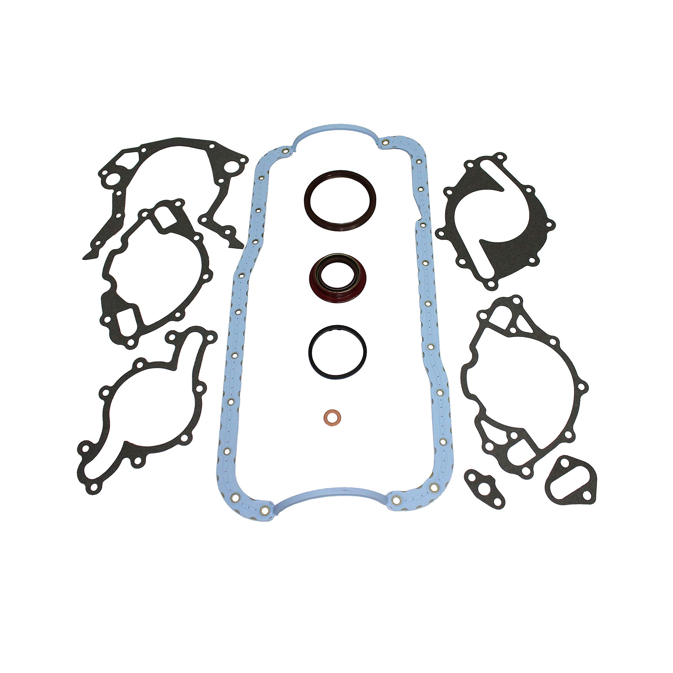 DNJ LGS4113 Lower Gasket Set for 1985-2001 Ford, Lincoln, Mercury Bronco, Capri, Colony Park 5.0L V8 16V OHV 302cid