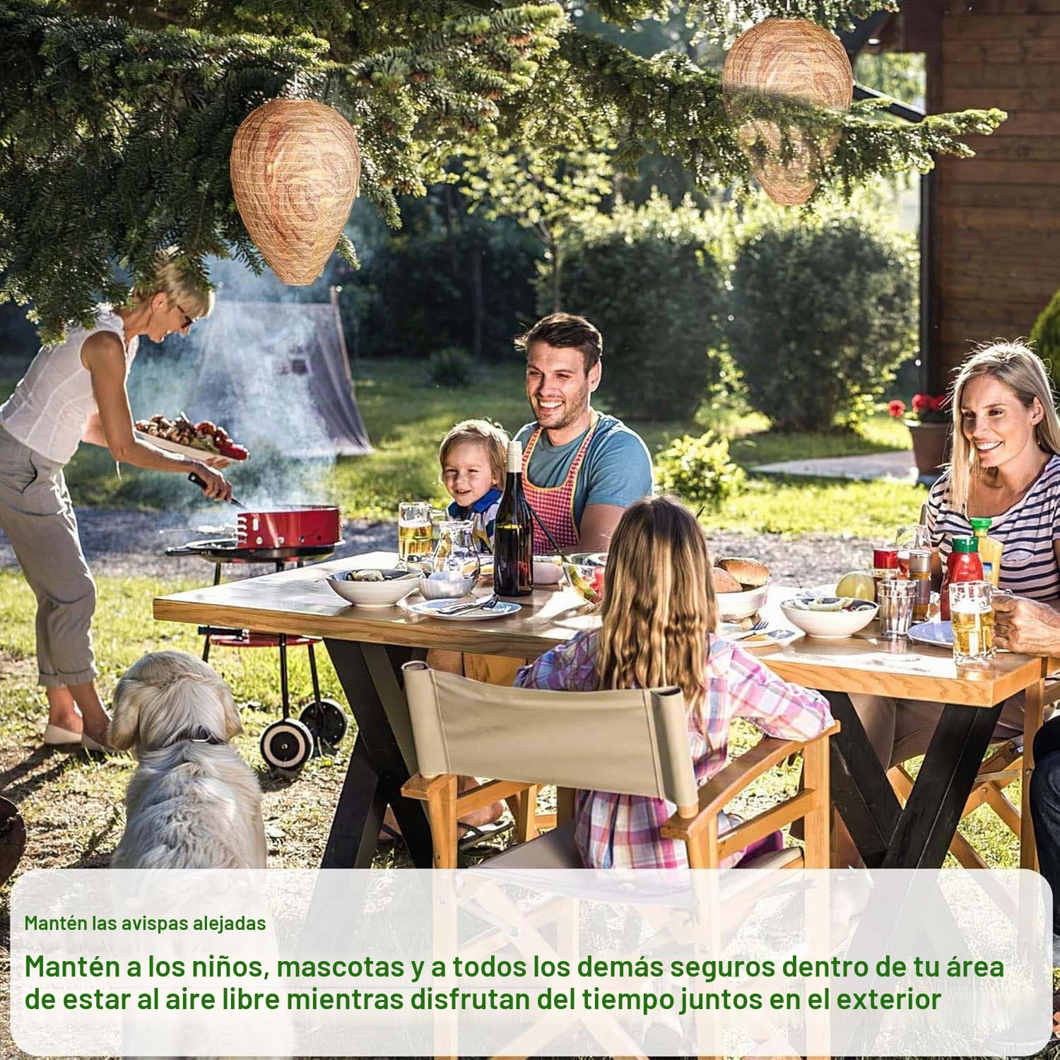 5 Piezas de Nido de Avispa Artificial, Nido de Avispas de Suspensión, Preventivo Contra Avispas, Colmena Artificial, Casas y Jardines Para Defenderse de Las Avispas.