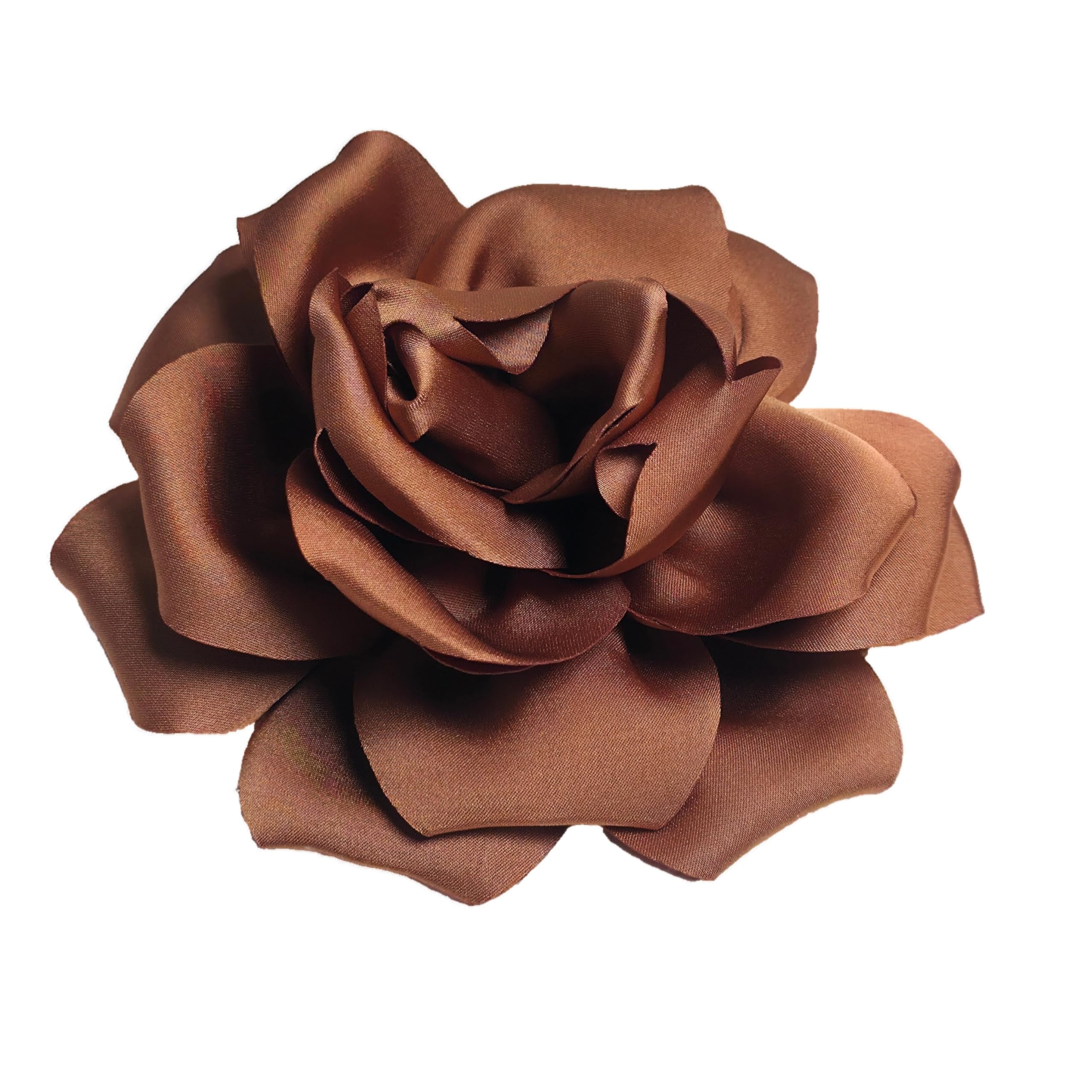 Baesics Blumen Brosche Rose Stoff Seiden-Optik Damen 2-in-1 Anstecknadel & Haarclip Vintage Stil Blume Elegant Boho Accessoire für Blazer Kleid Hut Jacke Hochzeit Party Fotoshoot Geschenk