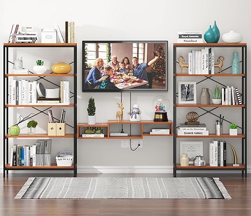 Miniatura 5 de Estantería industrial de 5 niveles, estantería de escalera de 58 pulgadas de alto, estantes de almacenamiento, marco de metal para muebles, muebles