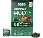 SUKU Vitamins Greens Multi+ Gummies – Sugar-Free Superfood Greens & Multivitamin Gummies for Adults | Immune Support, Energy Metabolism, Thyroid & Liver Function, Eye, Bone & Skin Health | Lime Watermelon | 14 Daily Packs