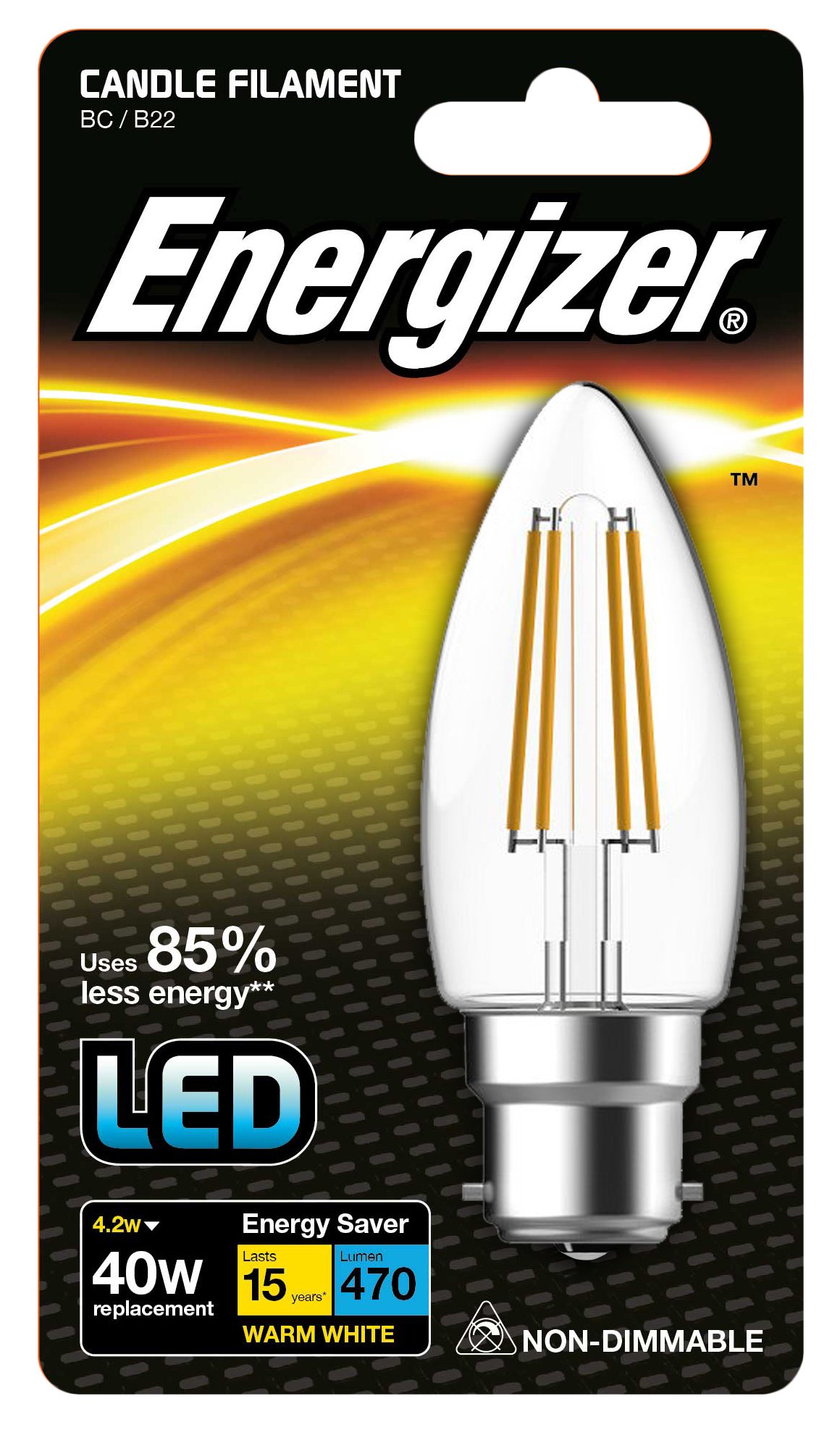 Energizer Filament Led 470Lm B22 Warm Bc 4W [S9029] White