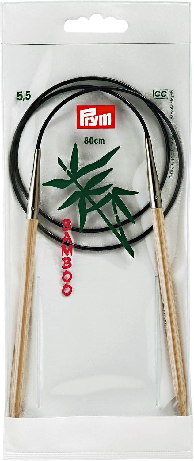 PRYM 5.5 mm 80 cm Bamboo Circular Knitting Needles - 221509
