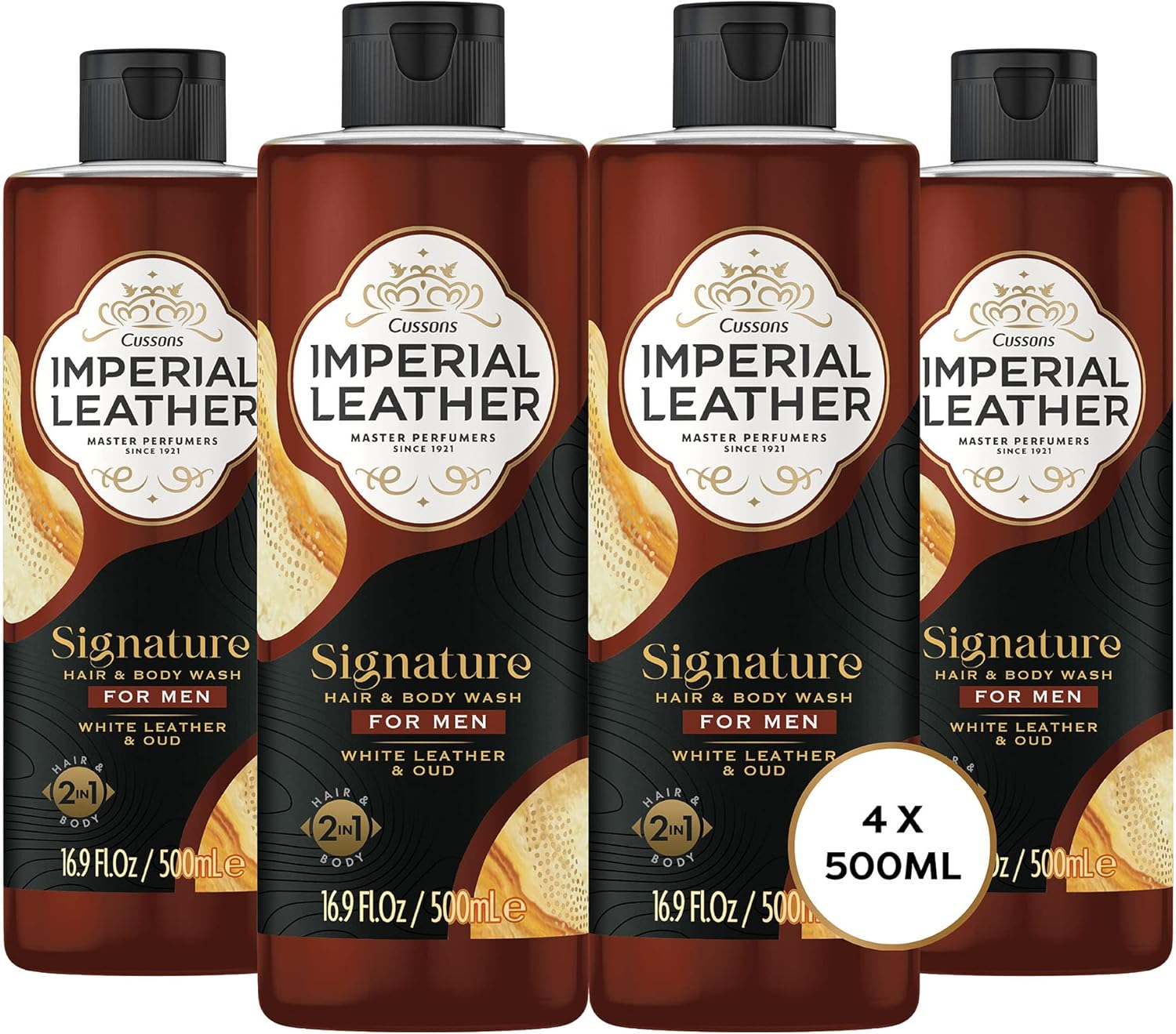 Imperial Leather Men Signature Shower Gel 2in1 Body Wash, White Leather
