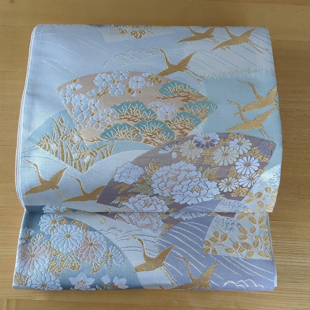 着物+帯 未仕立 正絹 西陣織紬着尺 筑前絣 夏物未仕立て2点