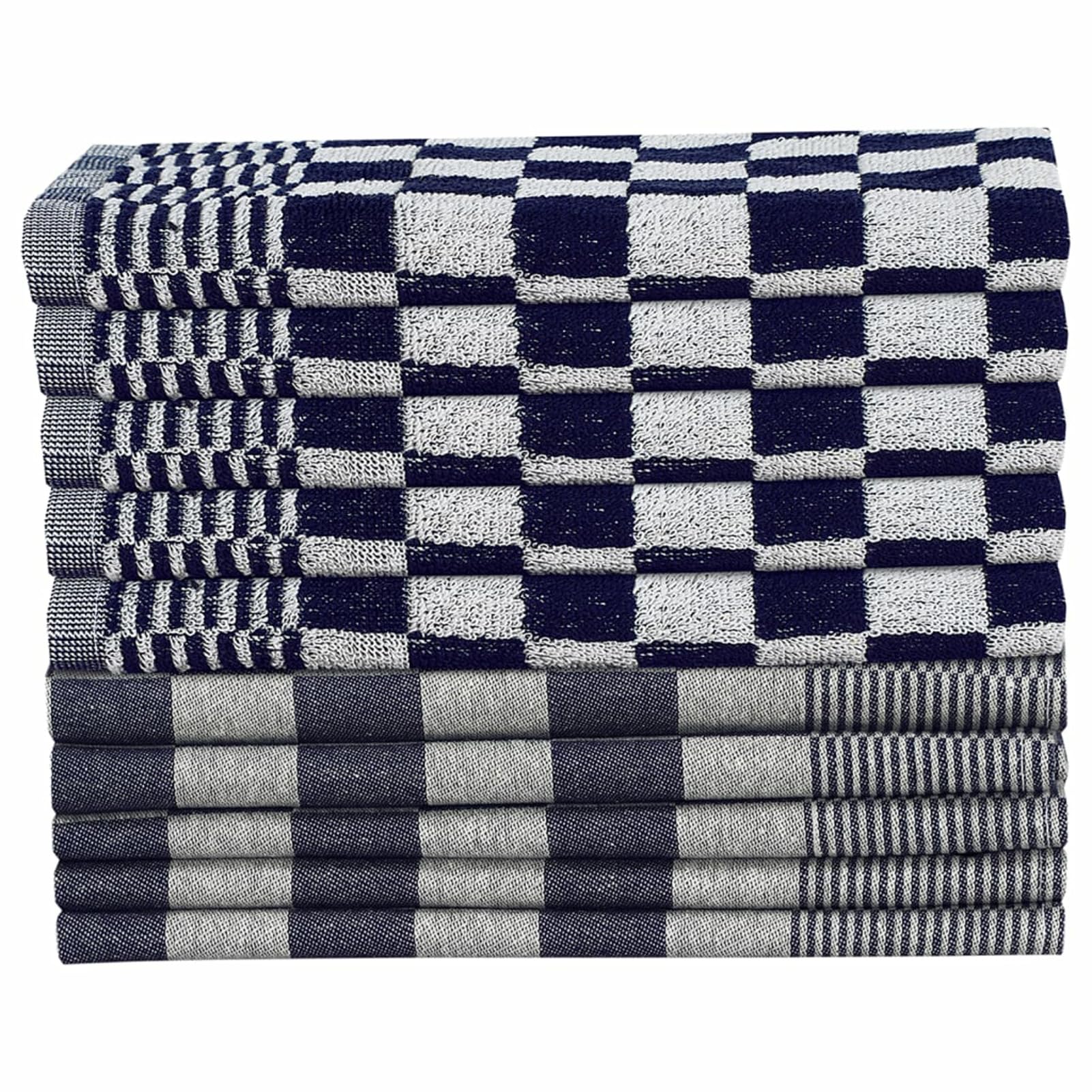 Homgoday Set Strofinacci 20 pz in Cotone Blu e Bianco, Decor da Mobili da Interni per Soggiorno Ufficio Camera da Letto