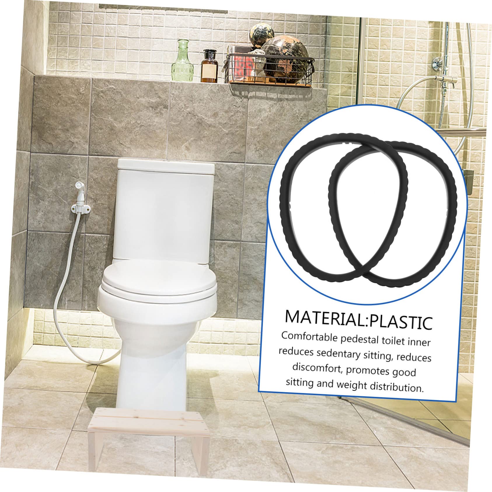 HOMSFOU 8piezas Anillo Fijador Para Bolsas De Silla De Inodoro Para Ancianos De Accesorios Para Comodidad y Seguridad El Baño Para Mayores y Movilidad Reducida