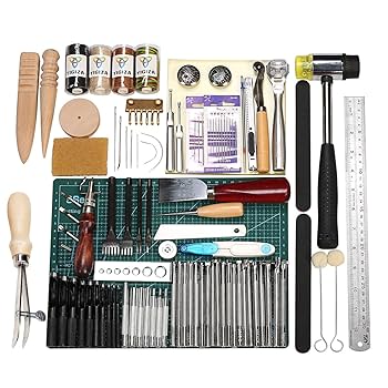Amazon.co.jp: レザークラフト 工具 道具セット ステッチング