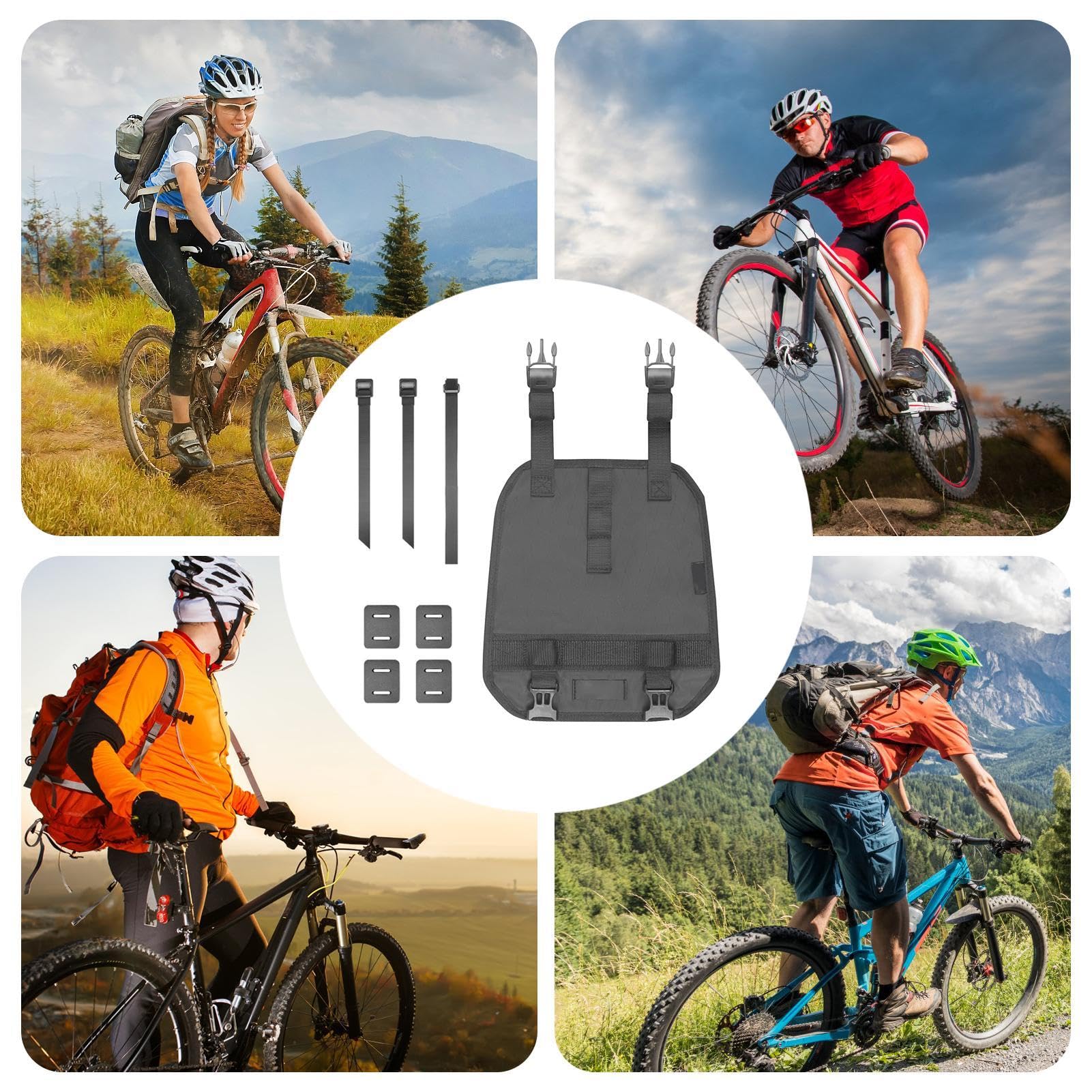 Sangles de bagages de guidon | Sangles de vélo réglables | Sangles de | chargement de vélo | Multifonctionnel Sangle de transport de guidon de vélo Sangles de bagage coussinets souples Accessoires