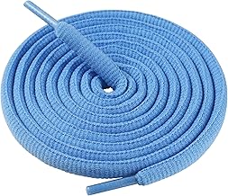 Handshop 2 Pairs Oval Sneaker Shoe Laces 5/16" wide Half Round in 55"-72" Shoelaces for Athletic Shoes Strings