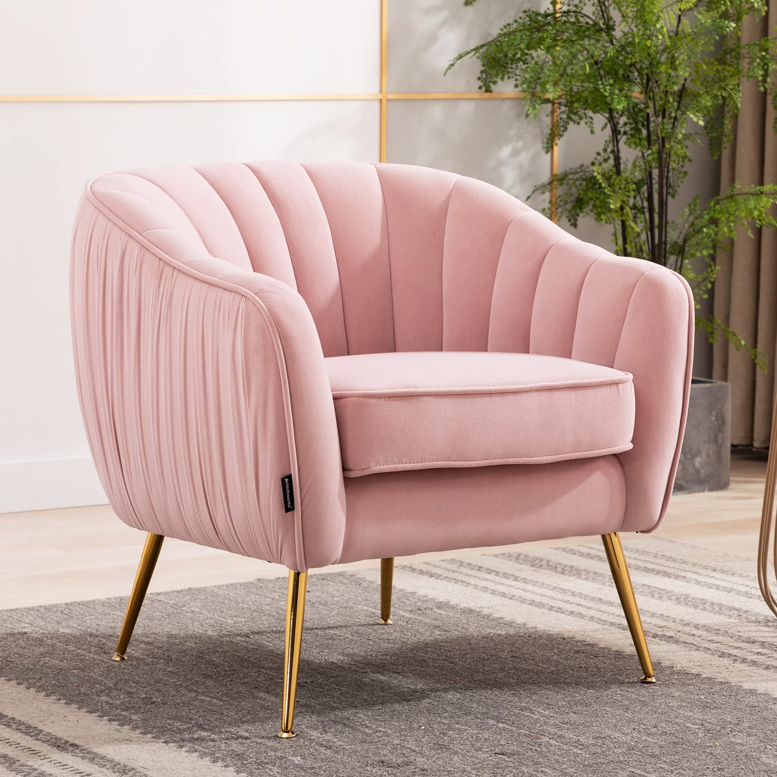 Ubuy Dining Chairs Pink Velvet Artechworks Chair Modern Velvet