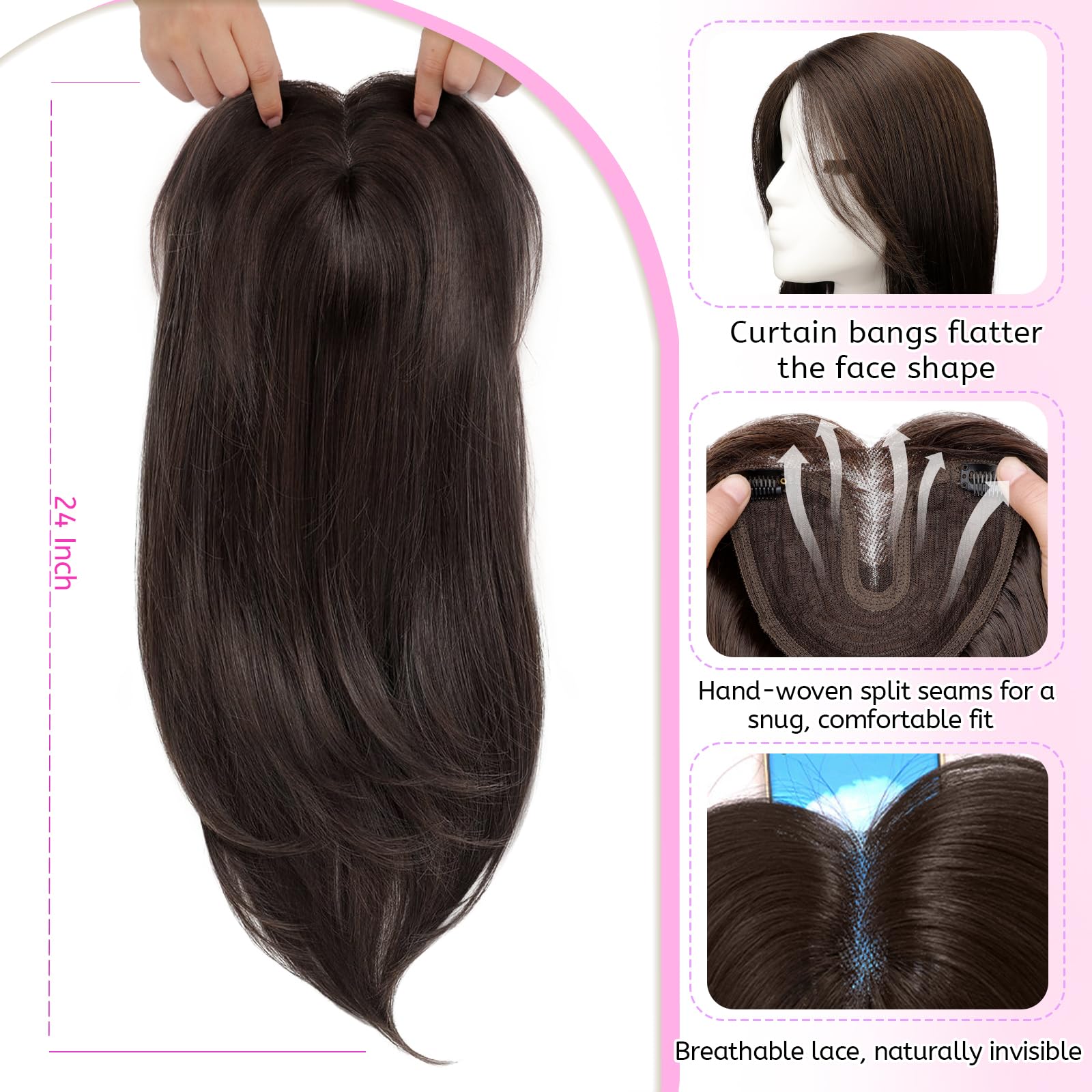 Amazon.com : Isaic Hair Toppers for Women with Thinning Hair 