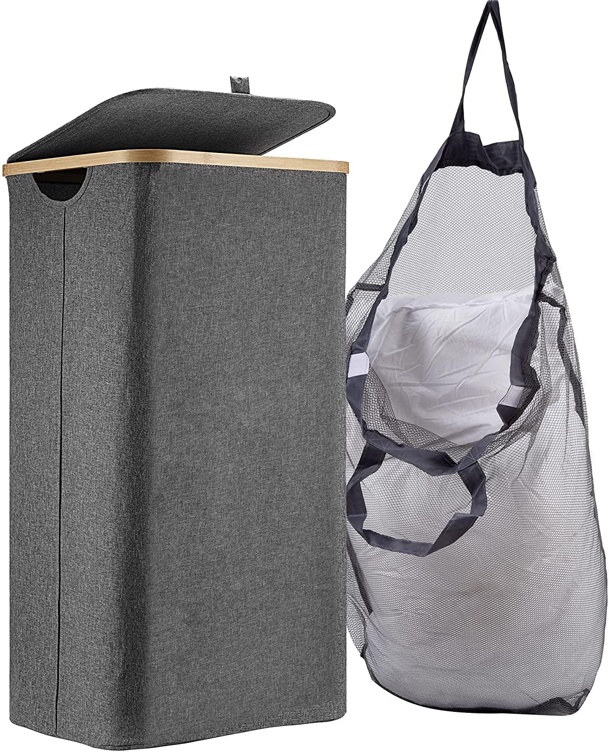 Laundry Basket Laundry Bin Laundry Hamper with Lid and Removable