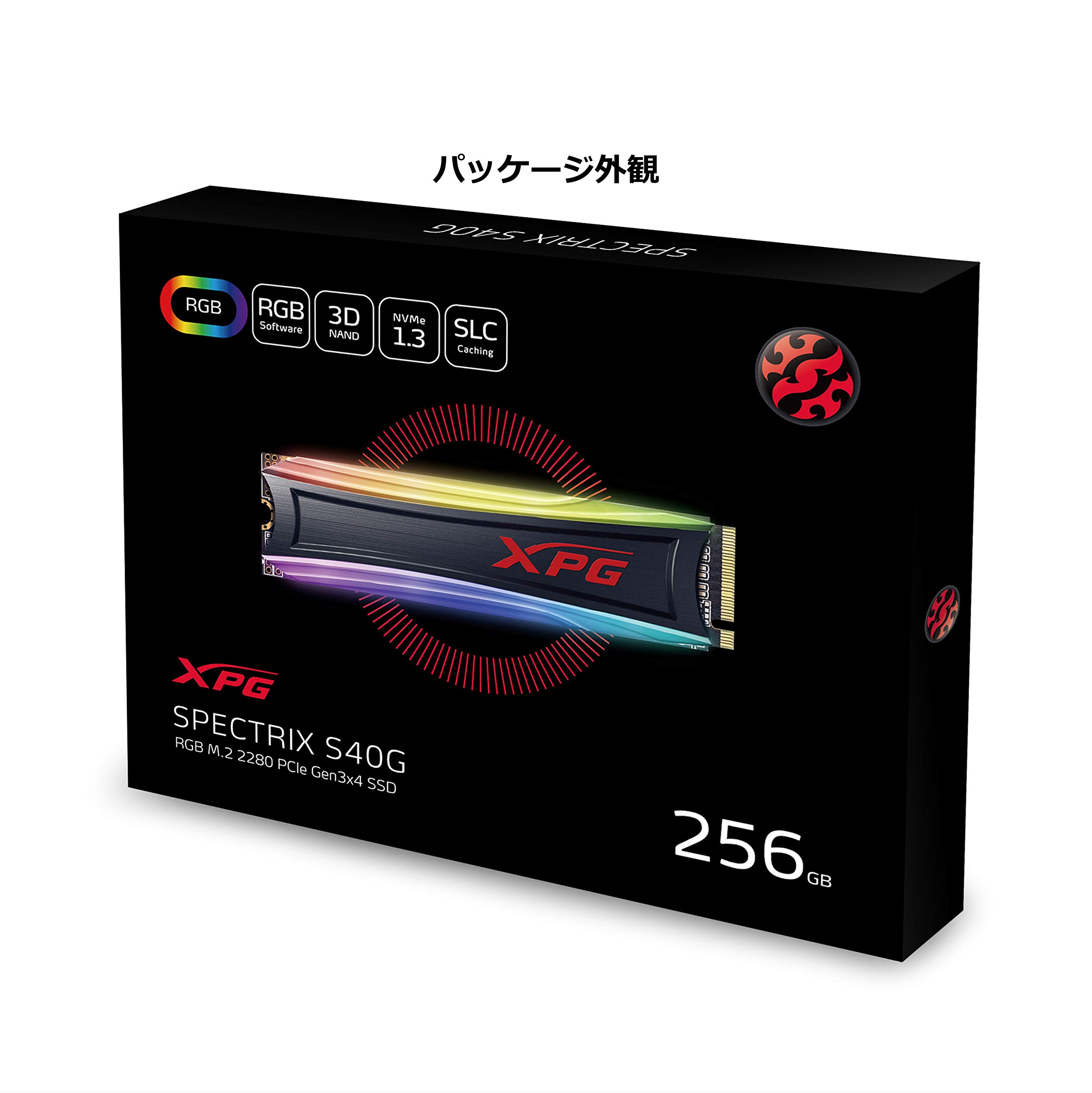 Amazon.co.jp: ADATA XPG SPECTRIX S40G SSD PCIe3.0x4 M.2 NVMe DRAM