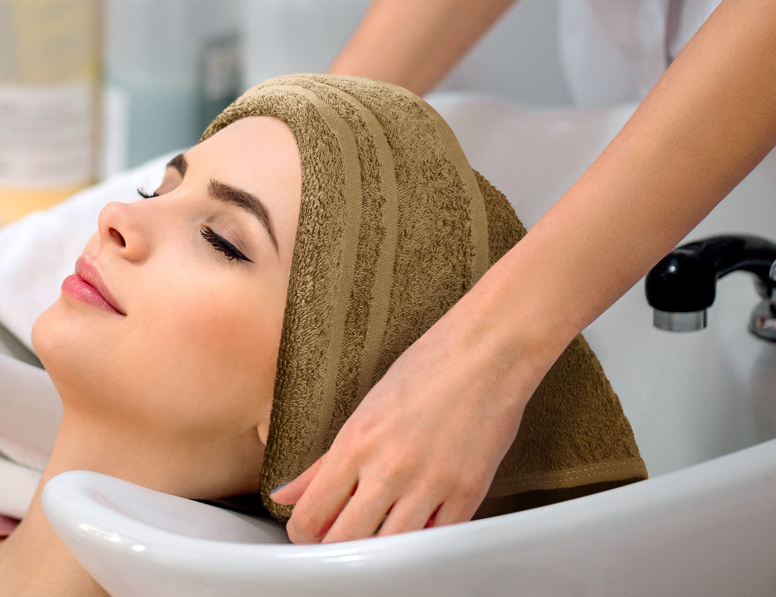 Asciugamani Da Salone Utopia Towels - Cotone 100%, Candeggina Sicura, 40.6x68.6 Cm (24 Pezzi, Nero) - Foto 13