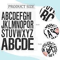 Vista 21 de 8 Sheet Glitter Letter Stickers Vinyl Alphabet Stickers Waterproof Self Adhesive Stick on Letters for Poster Bulletin Board Mailbox School