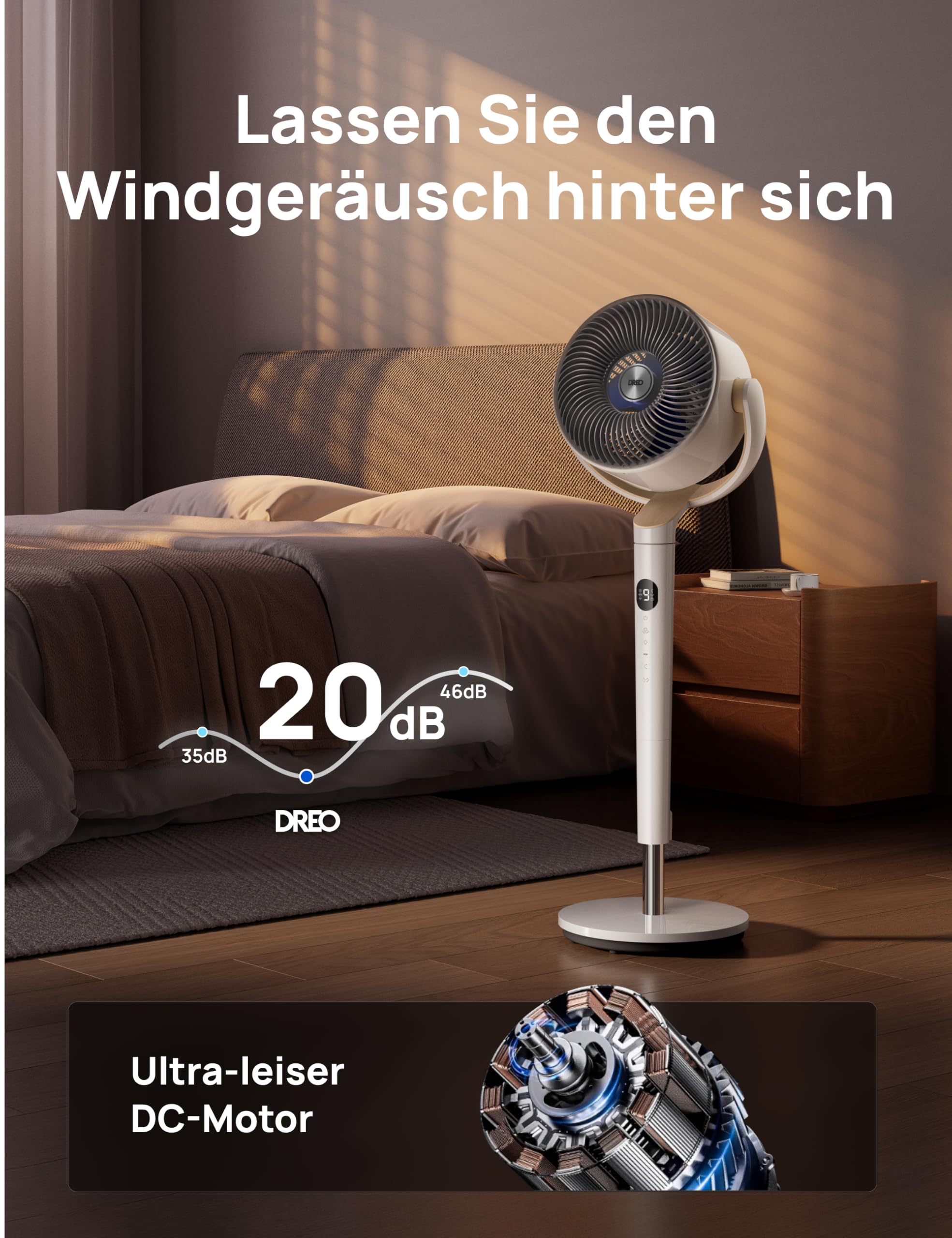 Dreo Smart Standventilator mit RGB Light – Bild 5