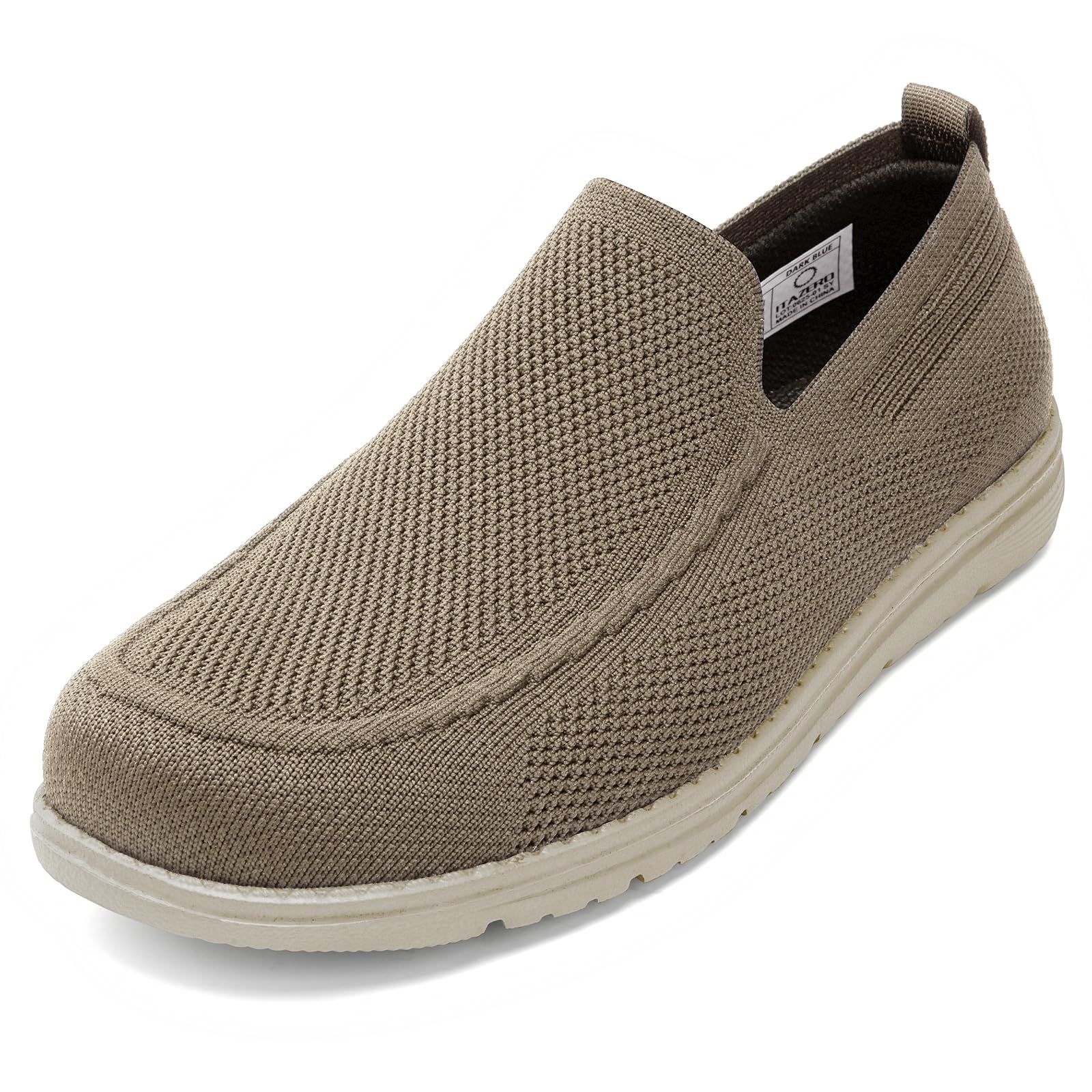 1TAZERO Men Wide Width Slip On Shoes Loafer with Arch Support Insoles Men Casual Shoes for Plantar Fasciiti with Arch Support