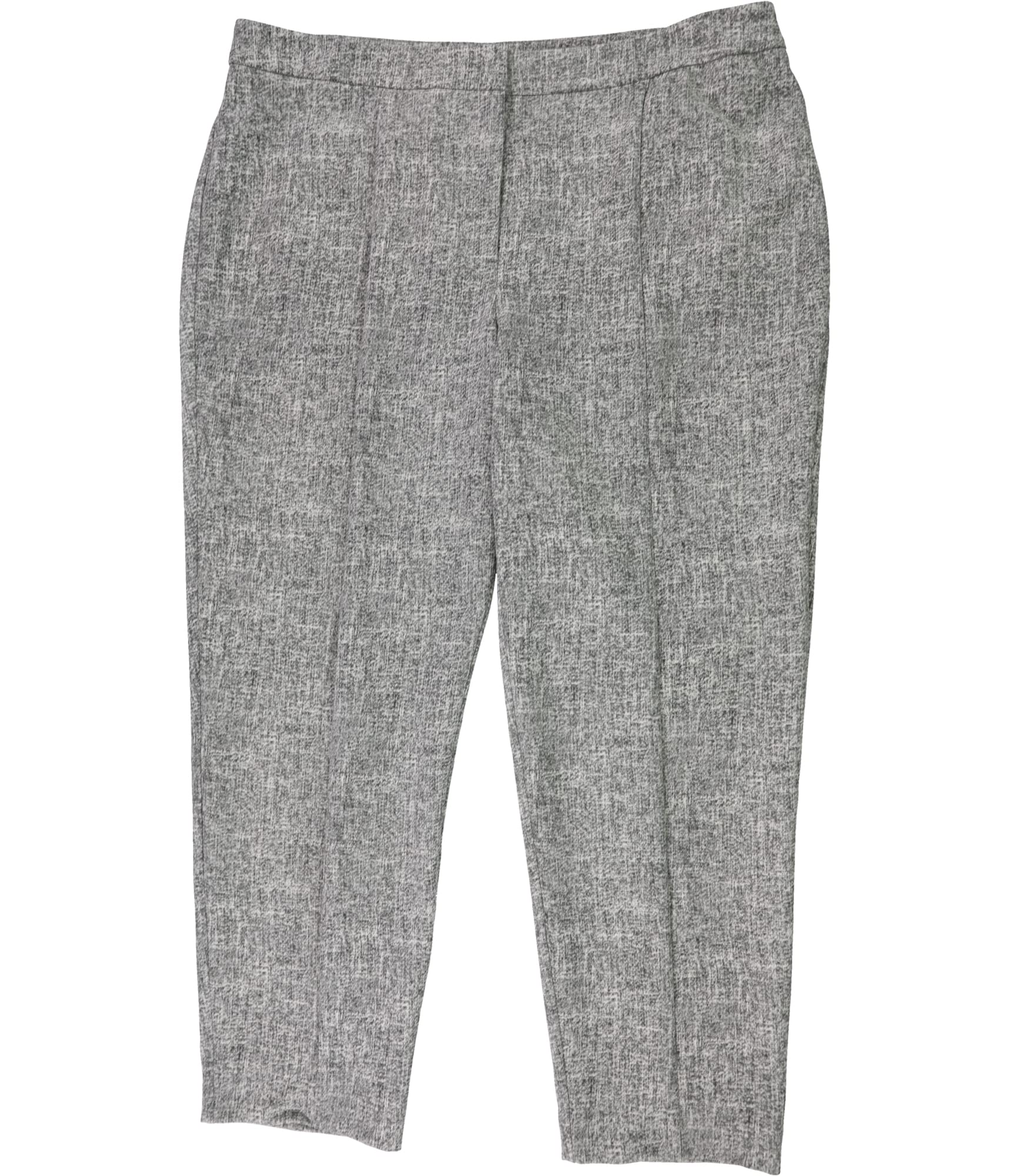 Alfani Womens Marled Casual Trouser Pants Grey 14