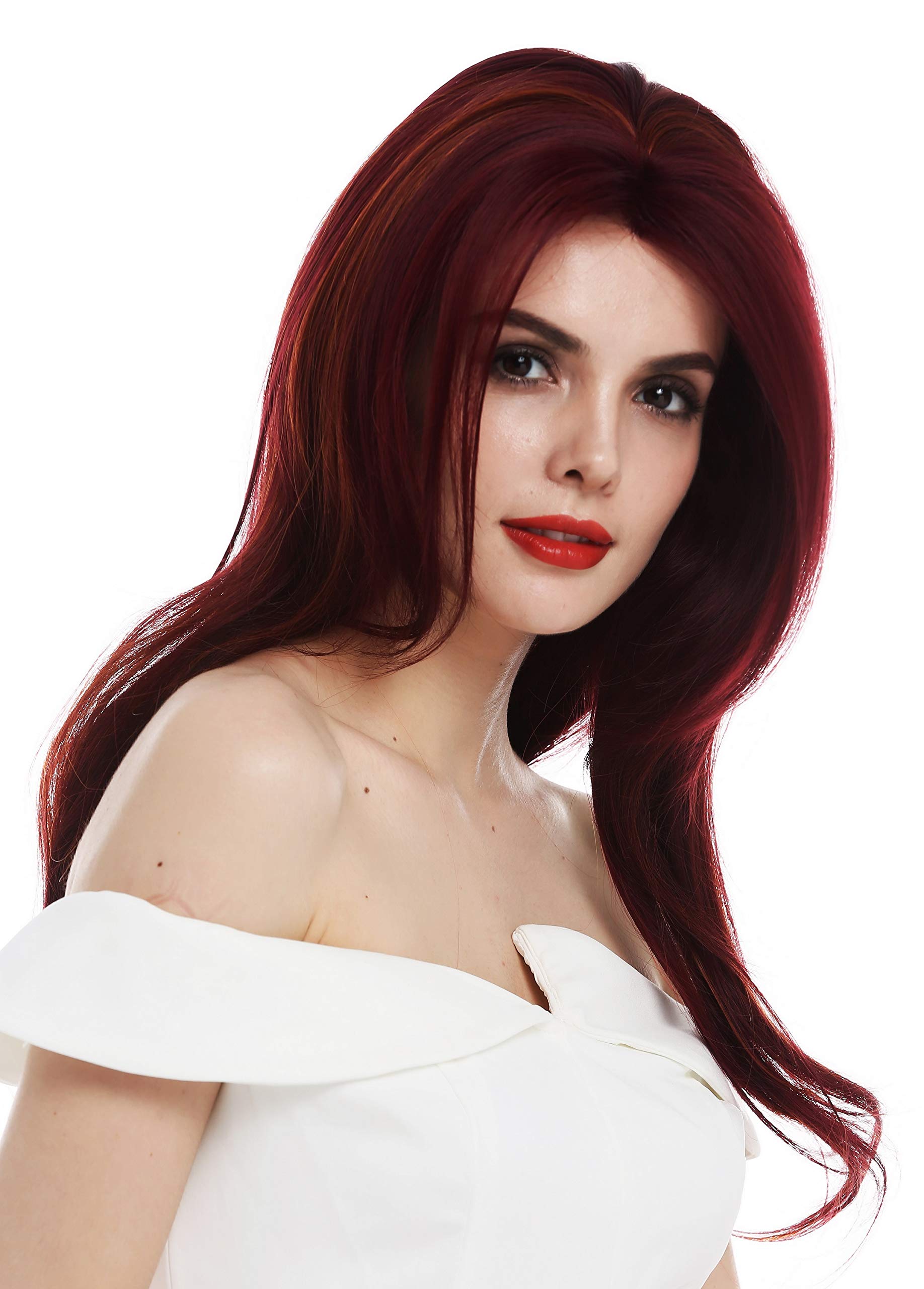 WIG ME UP - TYM-922-LF-BUGH119 wig women's wig lace front long sleek layered Bordeaux copper orange red highlights - Image 3