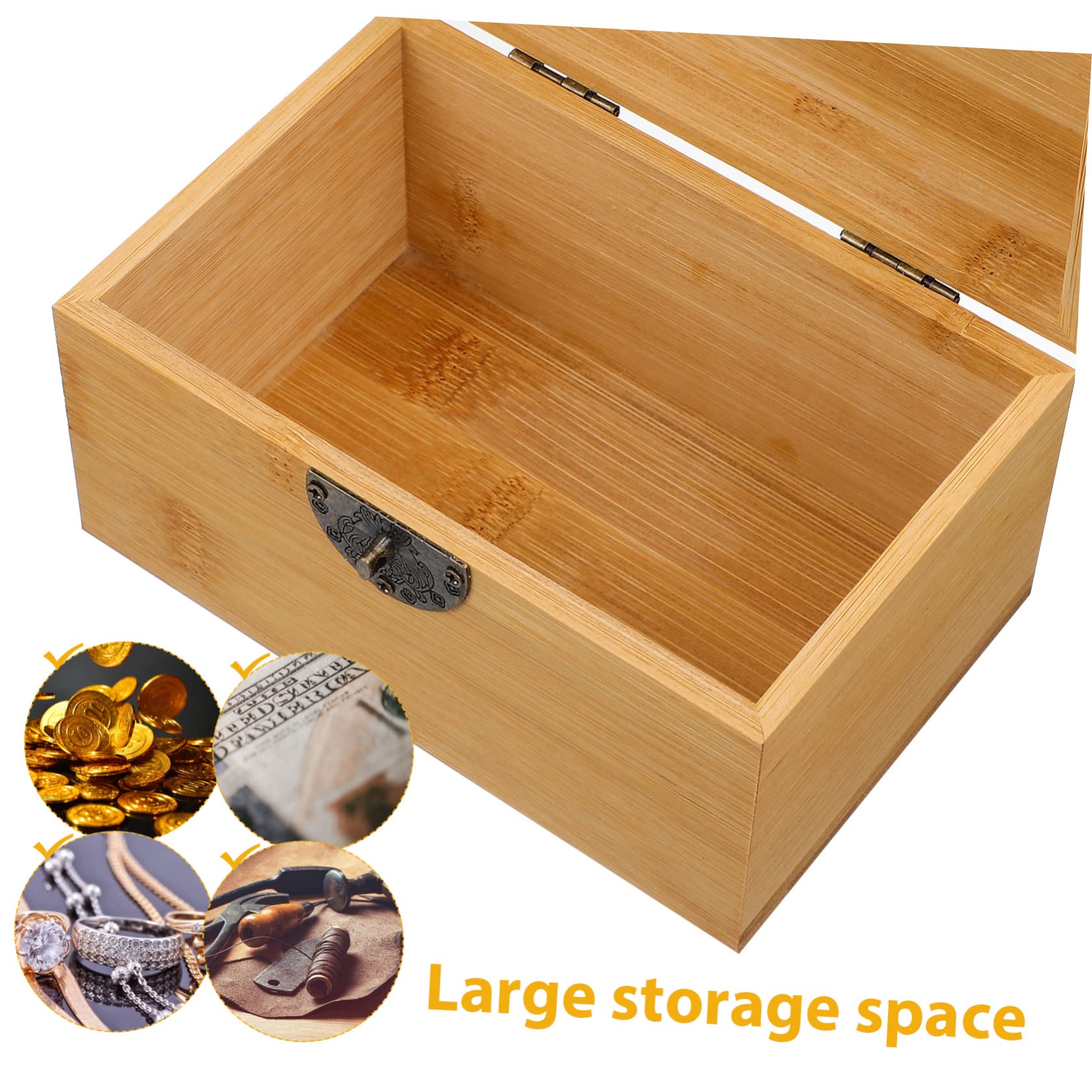 Beavorty Cofre del De Madera Candado Bloqueable Dinero De Los Piggy Bank Código Adulto Retro Ahorro Caja del Almacenamiento con Cerradura Pequeño Cofre del Bambú