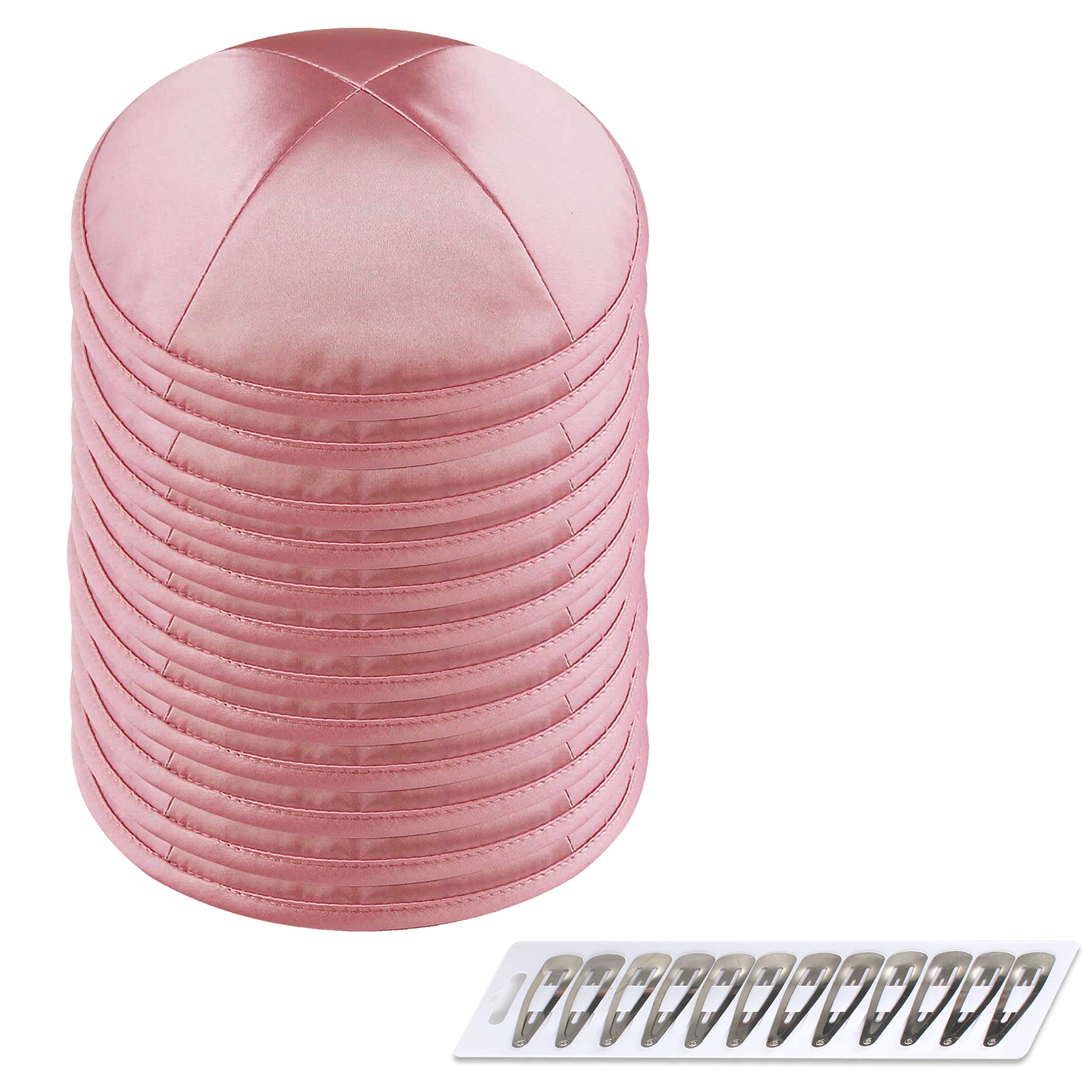 Zion Judaica Deluxe Satin Kippah Yarmulkes for Kids Teens &amp; Adults Skullcaps 6.25" Multi-Color Options 4 Panel Design
