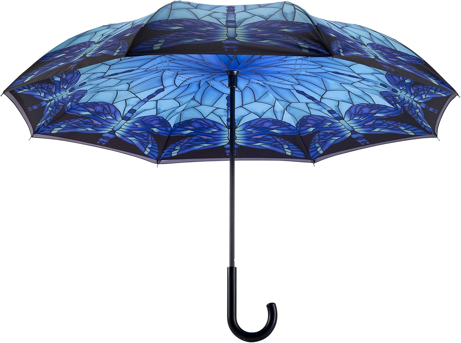 Galleria Reverse Close Stick Umbrella Stained Glass