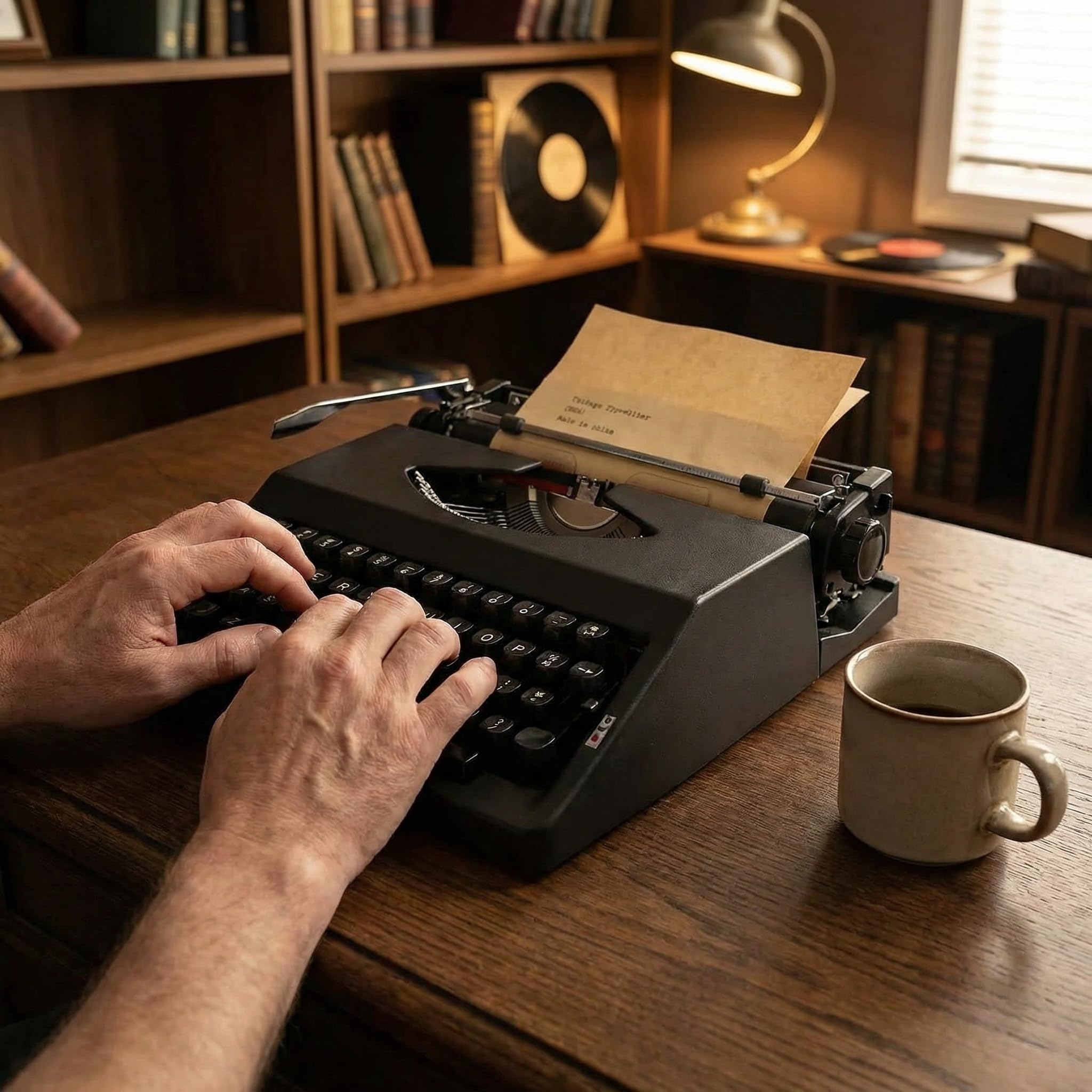 Macchina da scrivere manuale, macchina portatile classica per casa e ufficio, ideale per scrivere lettere e appunti, include nastro, decorazione retrò