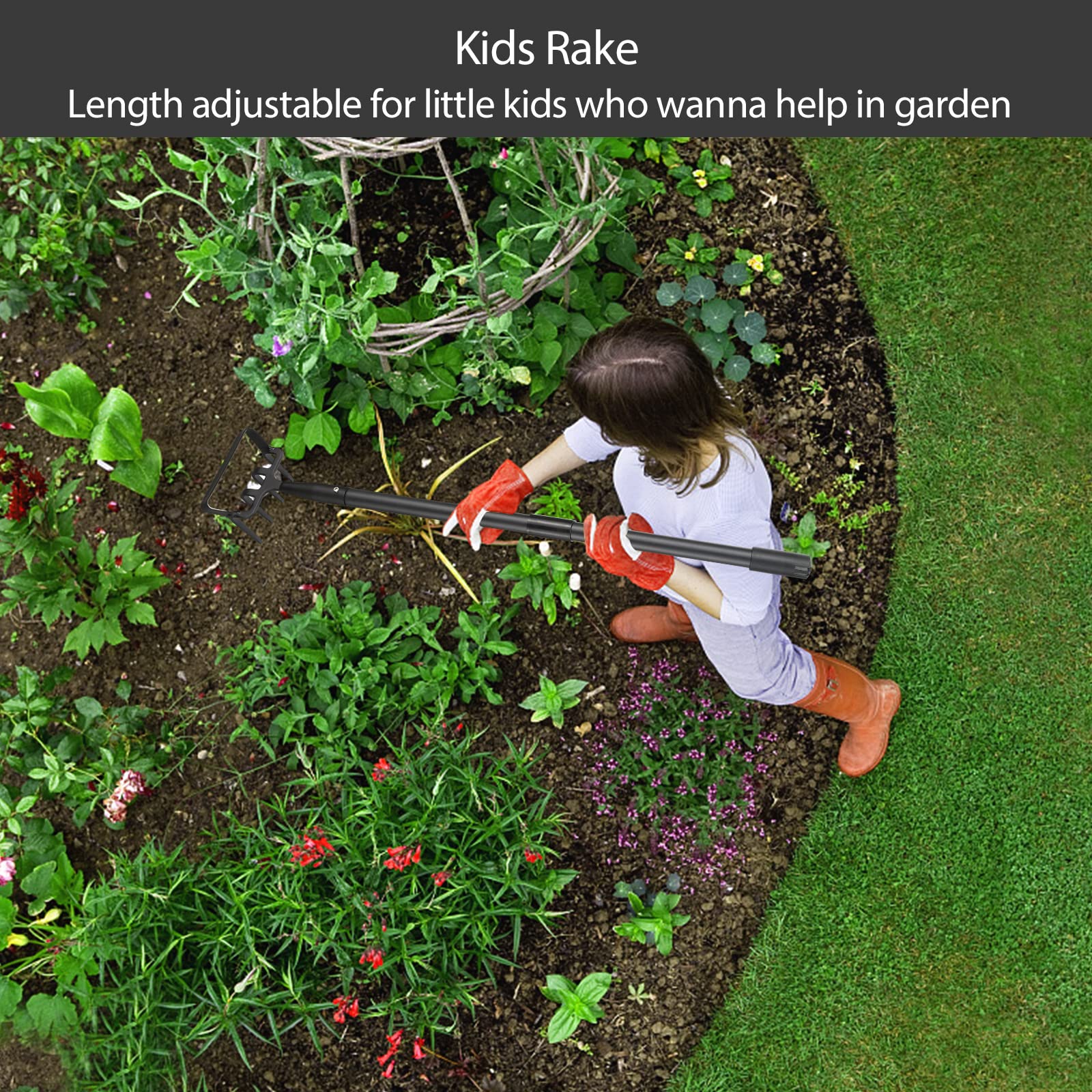 Binette Et Cultivateur De Jardin - Outil Solide Pour Désherber Facilement - Manche Long 81,3 Cm