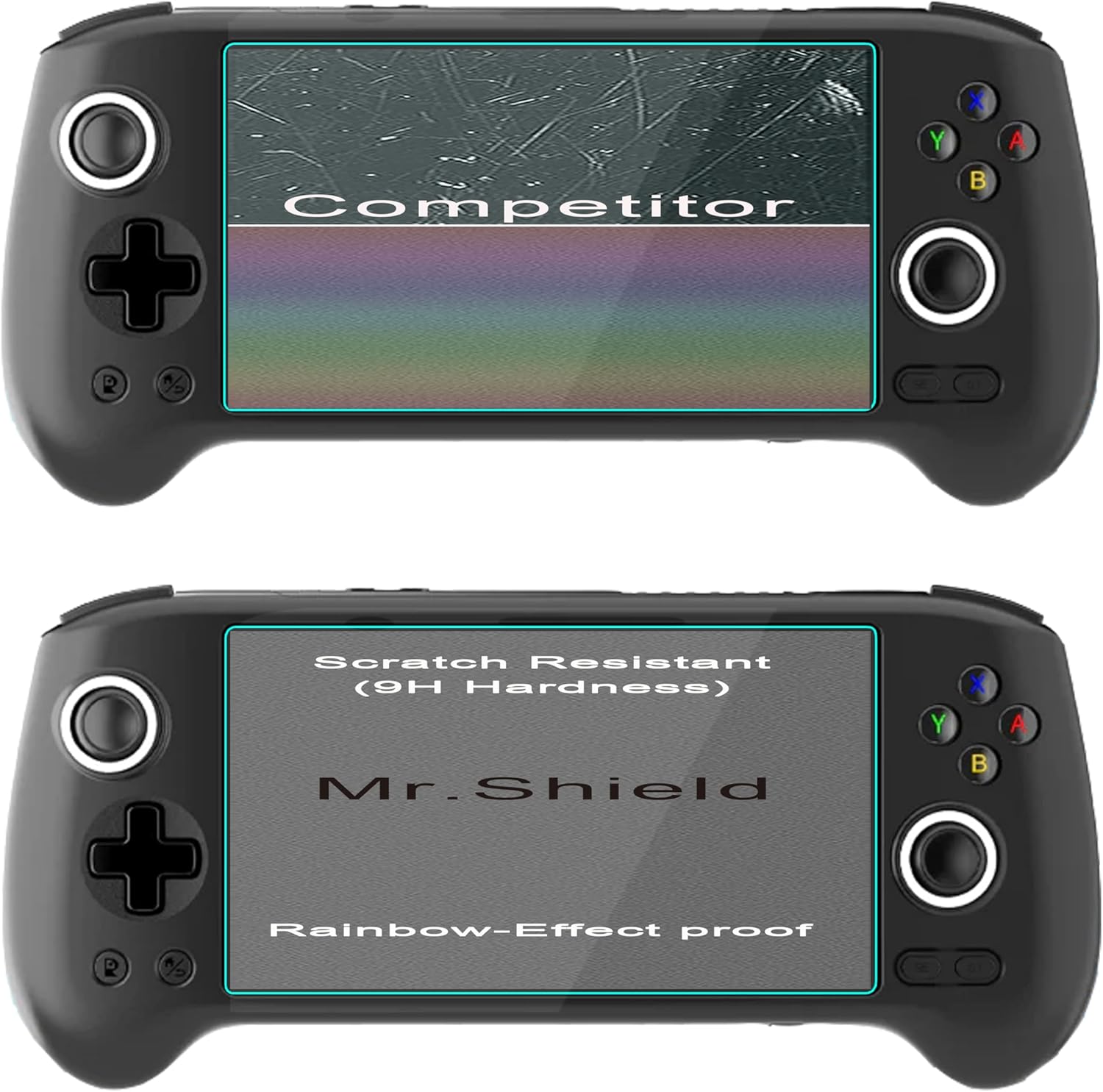 Mr.Shield Screen Protector compatible with Anbernic RG556 [Tempered Glass] [3-PACK] [Japan Glass with 9H Hardness] - Image 5