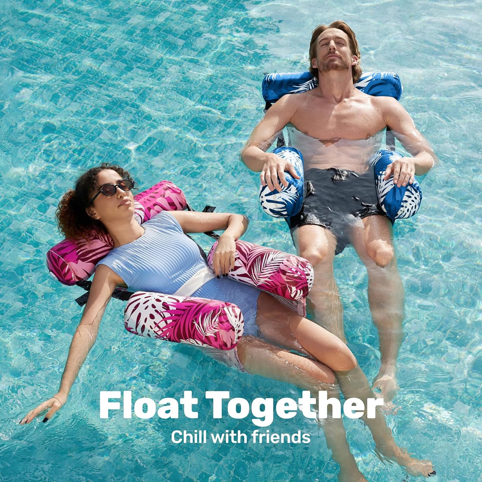 Hinchables Flotadores Piscina para Adultos, Inflatable Pool Chair, Hamaca De Fideos con DiseñO Plantas Piscinas, Silla Flotante para Fiesta De Verano En Agua, Playa O Lago, DiversióN.