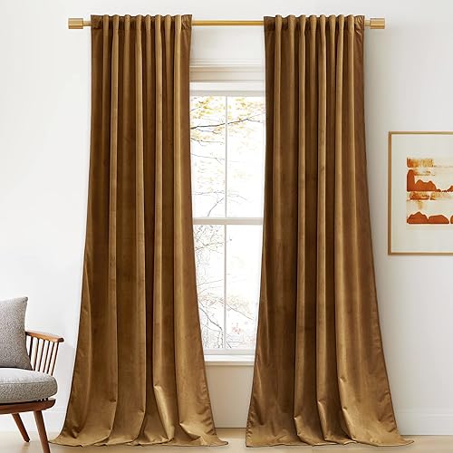 Miniatura 10 de StangH - Cortinas de 10pies para fondo festivo, de terciopelo grueso supersuave, para oscurecer la habitación, para dormitorio, sala, puerta