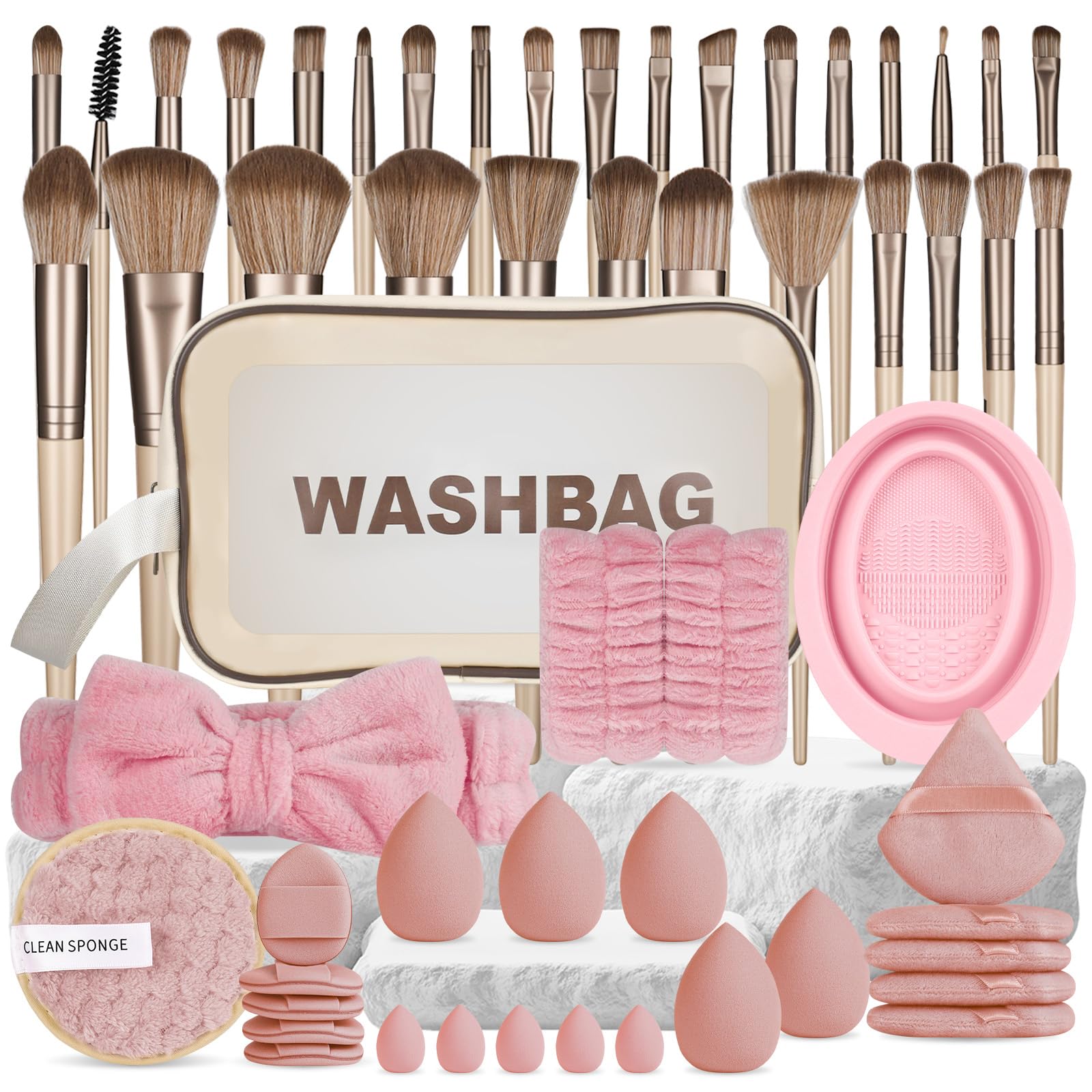 YYTECH 56 Stück Pinselset Makeup, Schminkpinsel Set, Pinsel