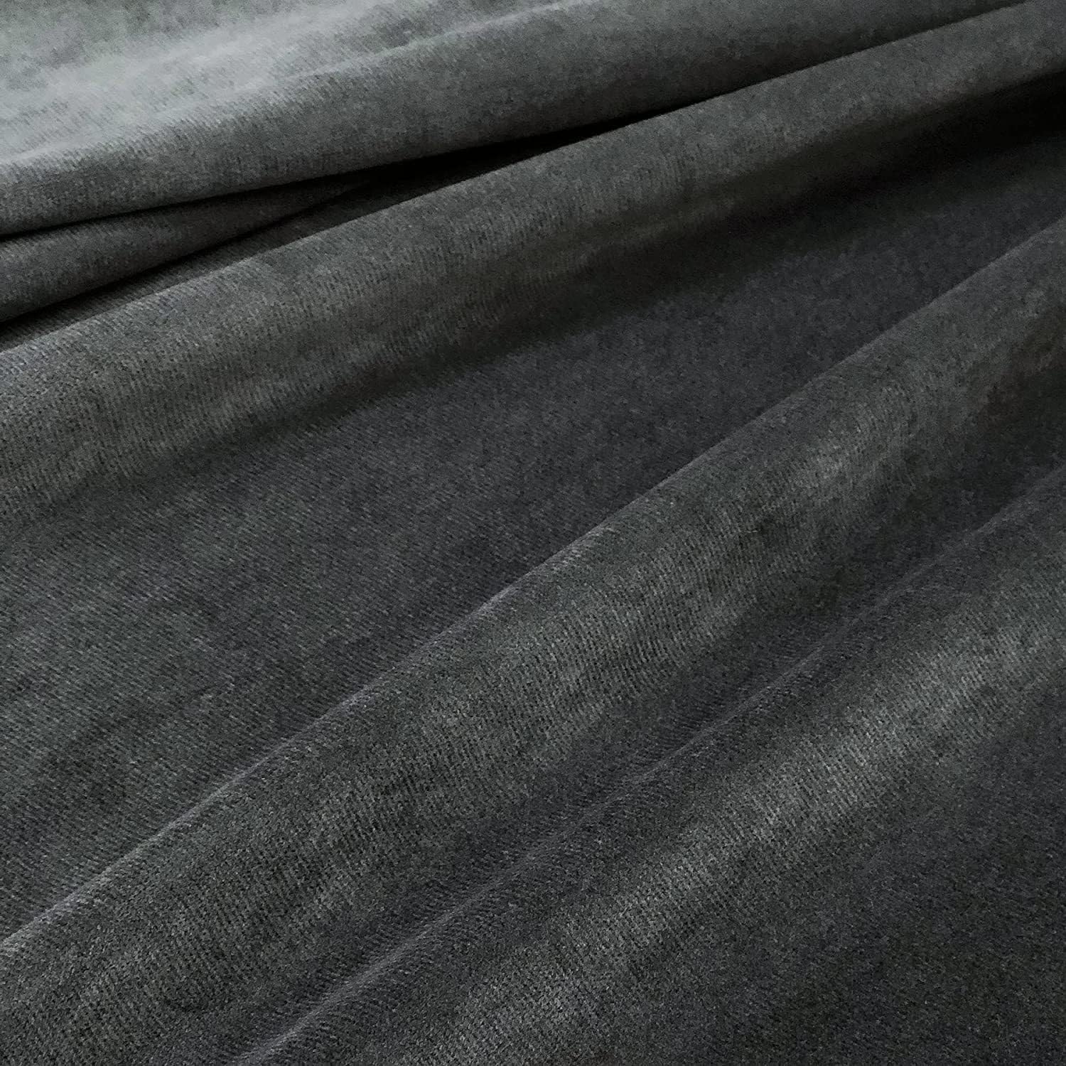 Verdunklungsvorhang Blickdicht Samtvorhänge Mit Ösen,1 Stücke Thermogardine Ösenvorhang Vorhang Lichtdicht Für Schlafzimmer Wohnzimmer,Dark Grey,177x305 cm(BxH)
