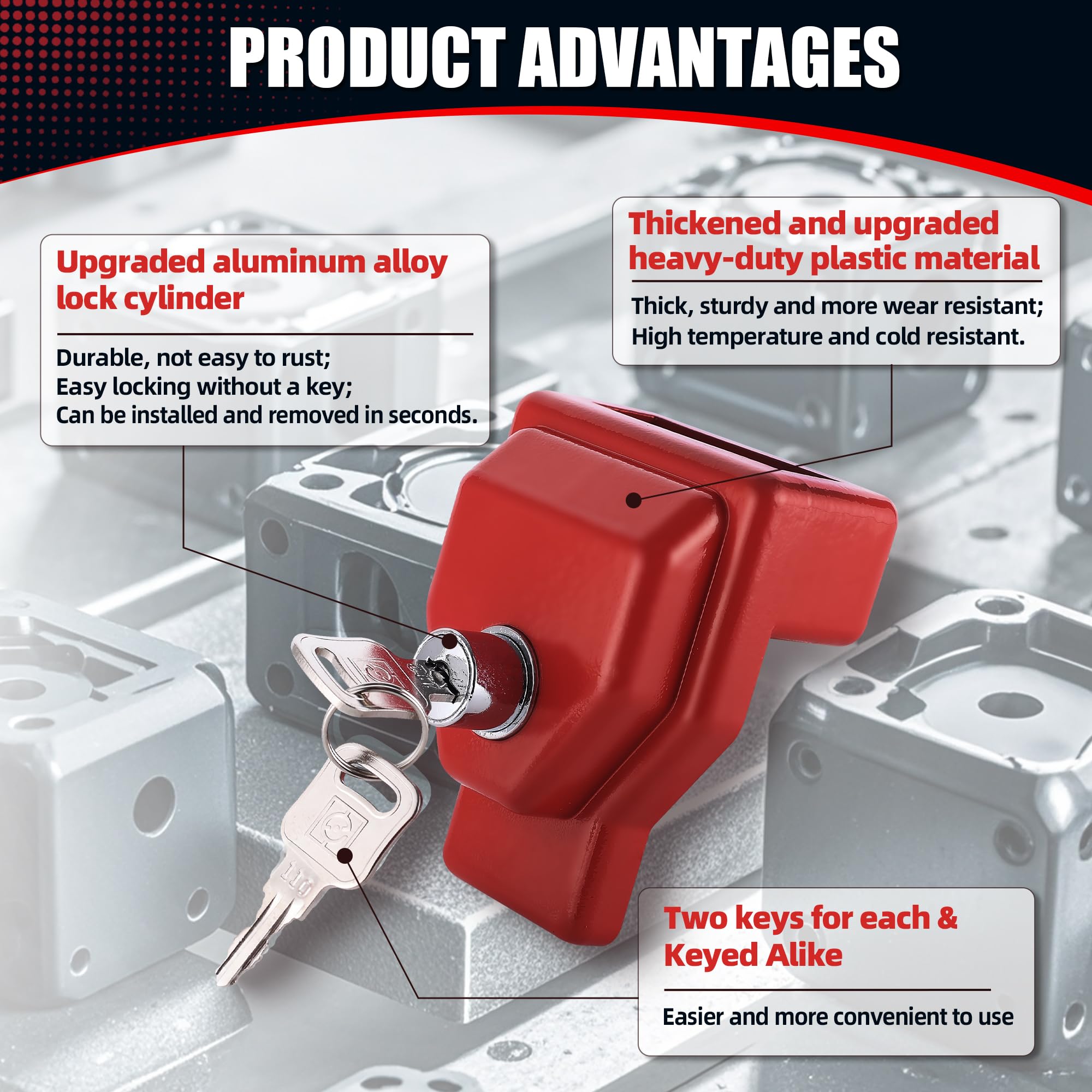 Amazon.com: NAKAKEKO Plastic, Glad Hand Lock, Keyed Alike Pair (6