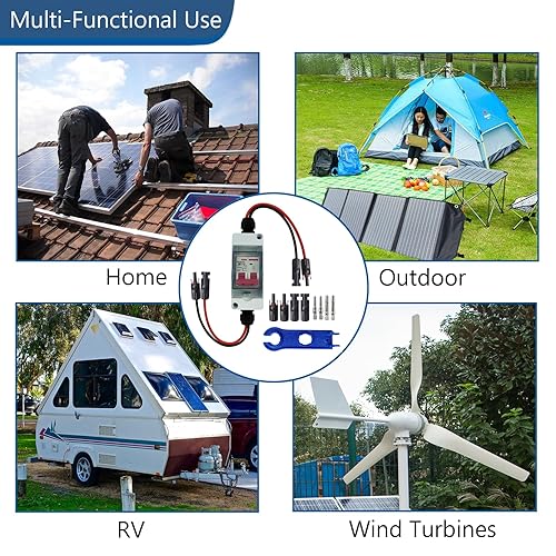 Miniatura 2 de Paneles solares Interruptor de desconexión solar con caja de disyuntor en miniatura de 32 amperios, IP65, aislador de circuito fotovoltaico