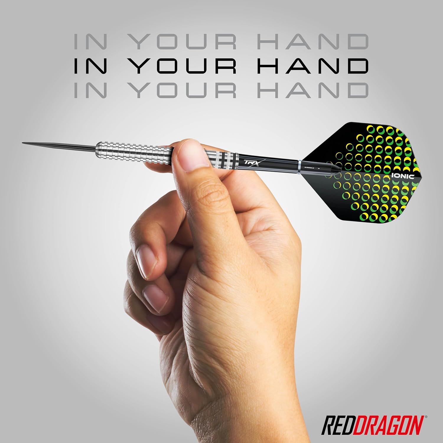 RED DRAGON Raider Series: 23 Gram Steel Tip Tungsten Darts Set - Professional Darts with Shafts (Stems), Flights and Checkout Card - Choice of Colour Available