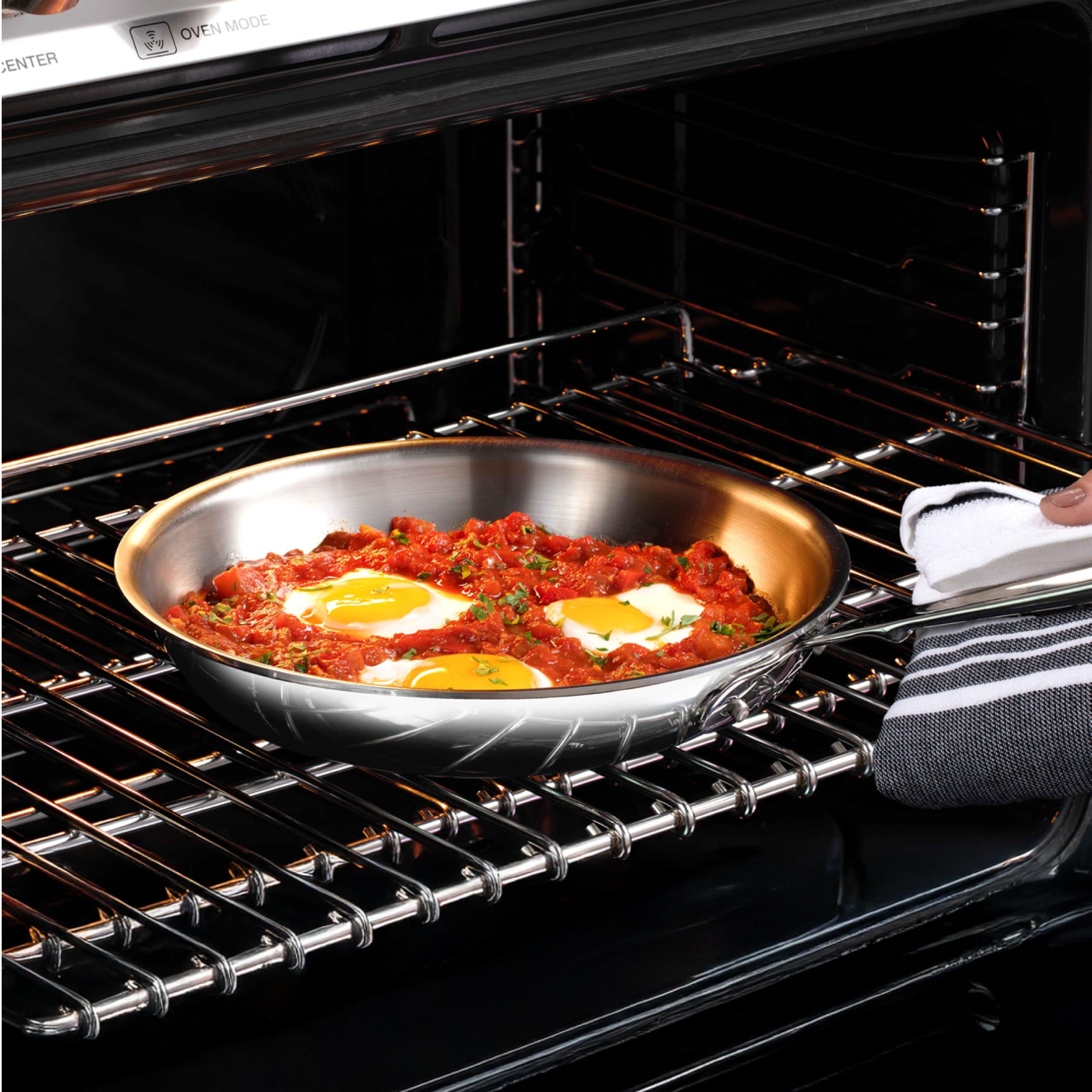All-Clad 8701005165 - Padella in acciaio INOX, con coperchio, colore: Argento