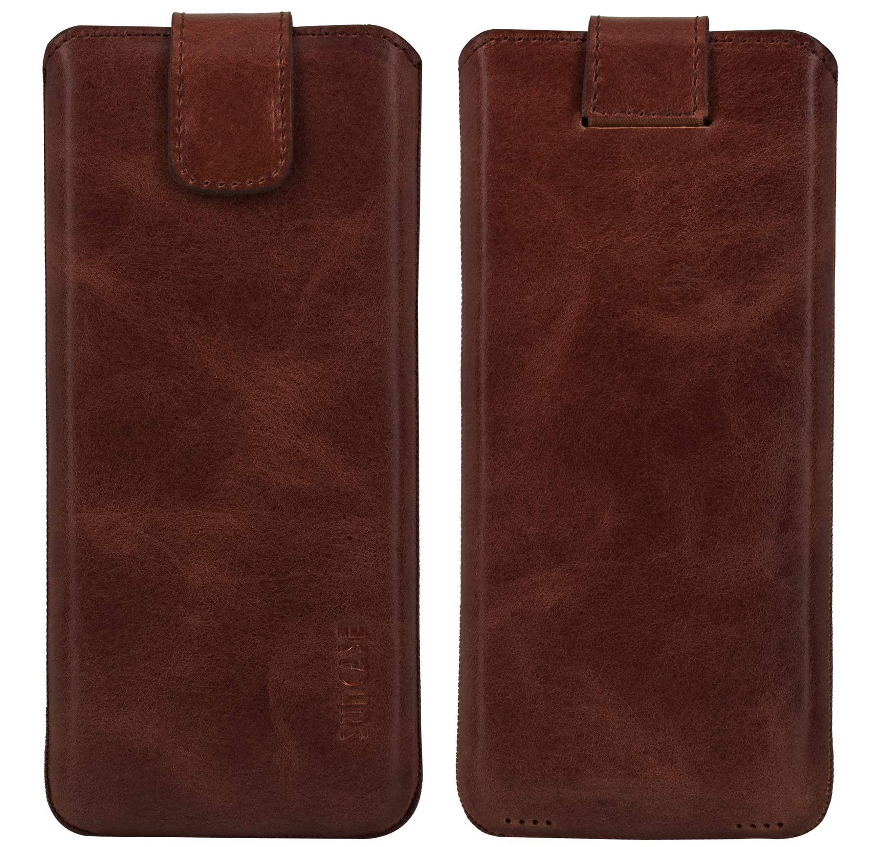 Suncase Etui Leder Tasche Schutzhülle Hülle für Swisstone BBM 625