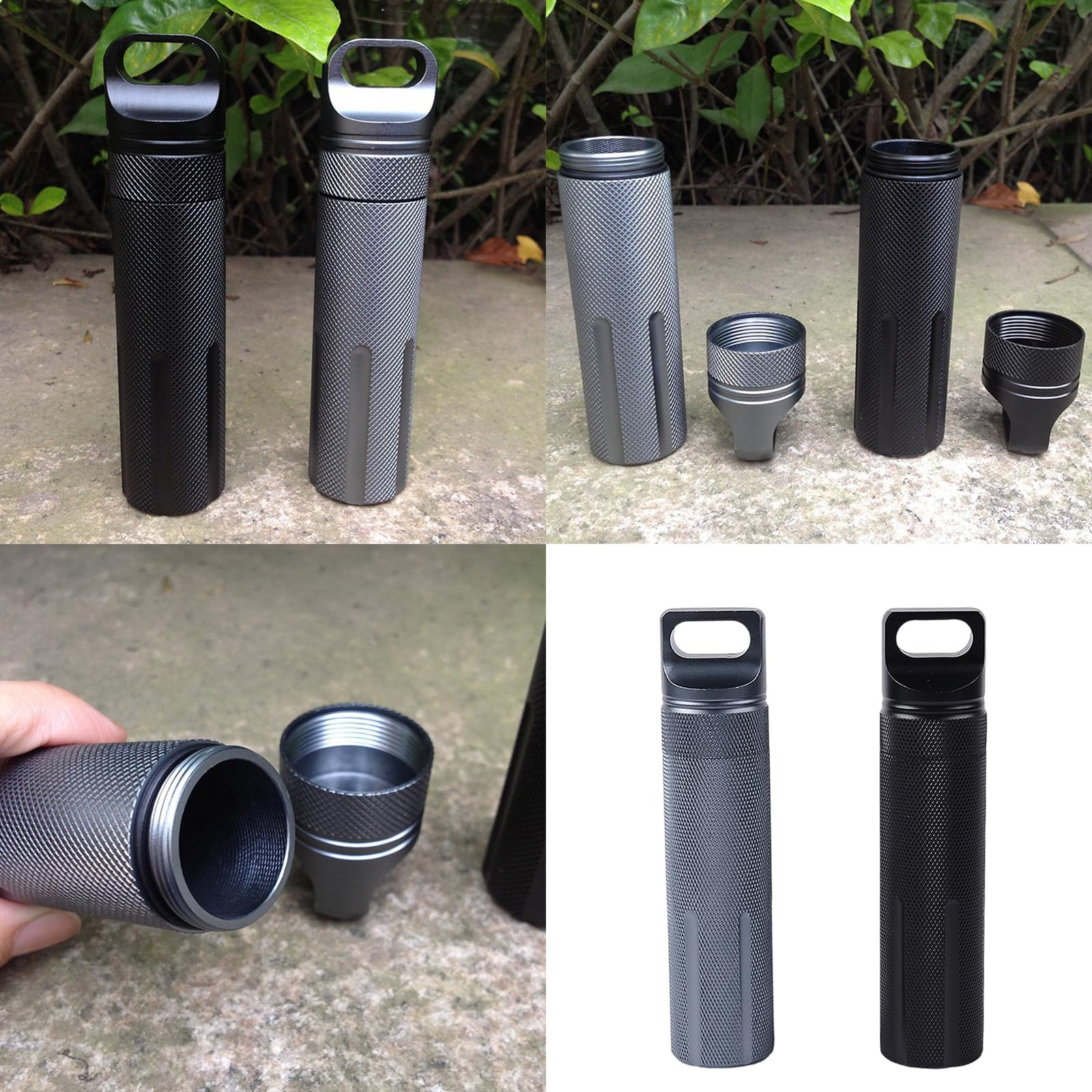 Sbshiouu Waterproofed Outdoor Storage Container Double Opening Dry Bottles for Outdoor Camping and Hiking