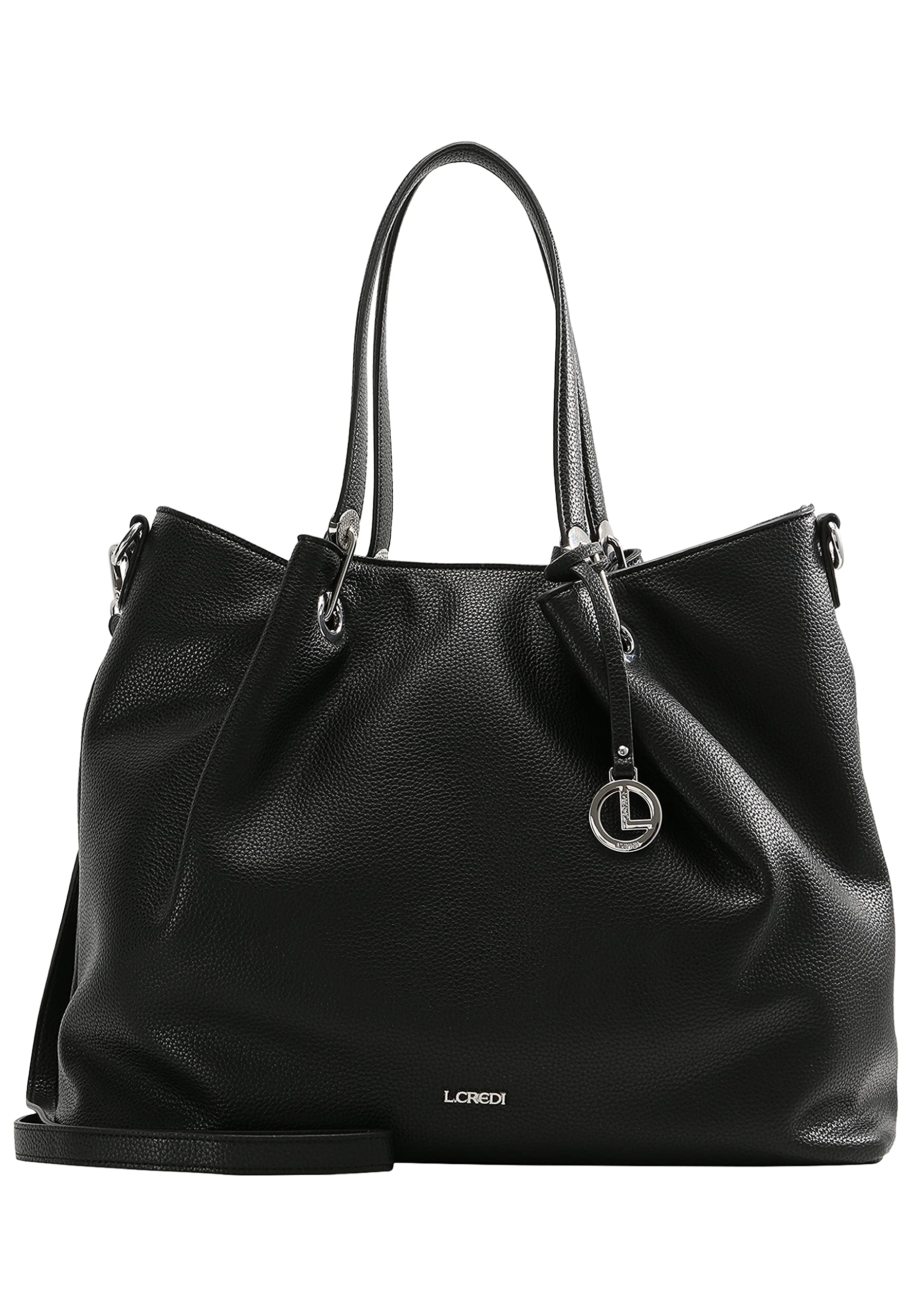 L.CREDI Ladies Ebony Handbag, Blue, blue, Talla única