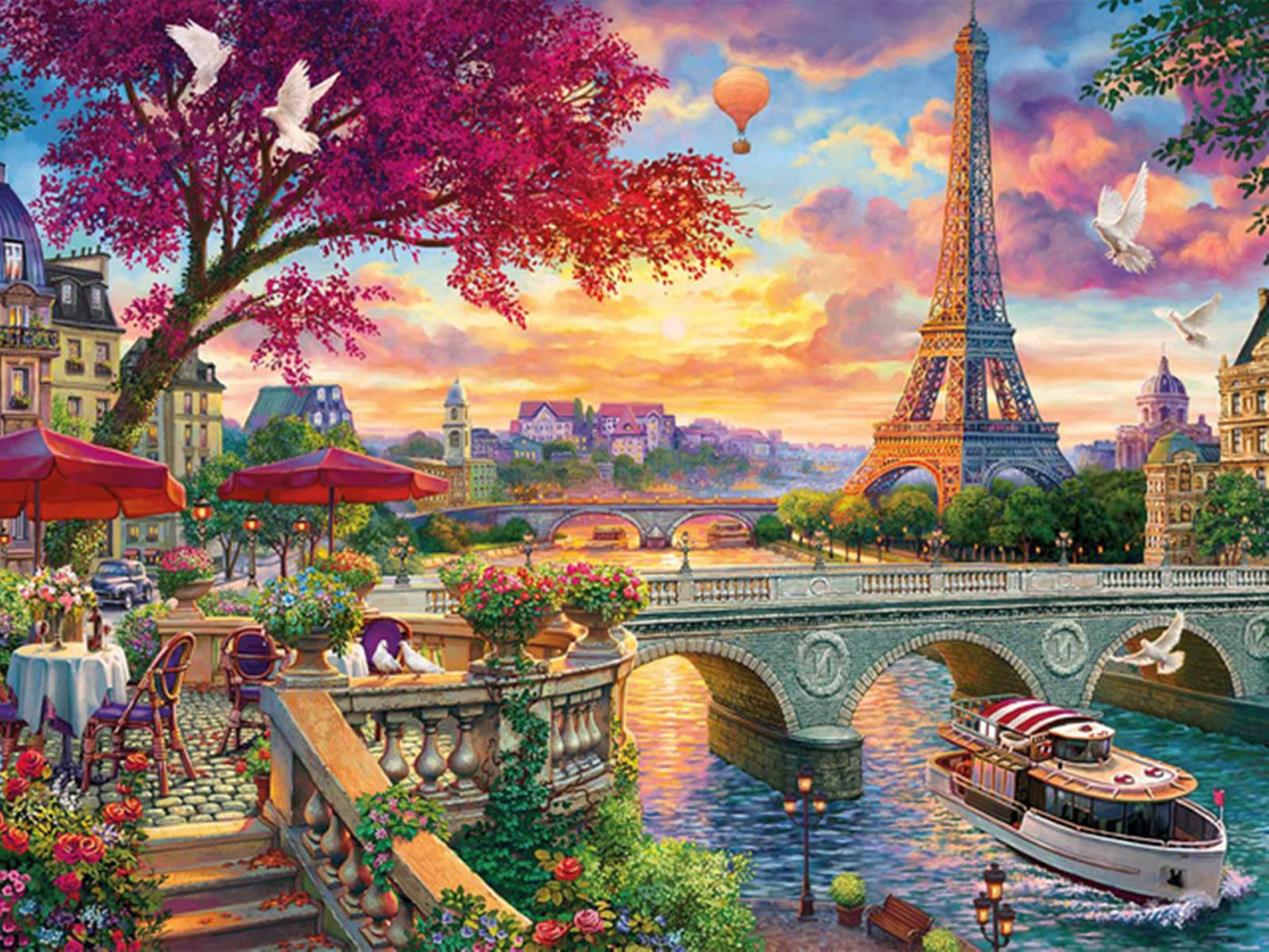 Puzzle 1314 Teile für Erwachsene Eiffelturm Puzzlespiele MäDchen Und Jungen Fertige Größe 75×50cm