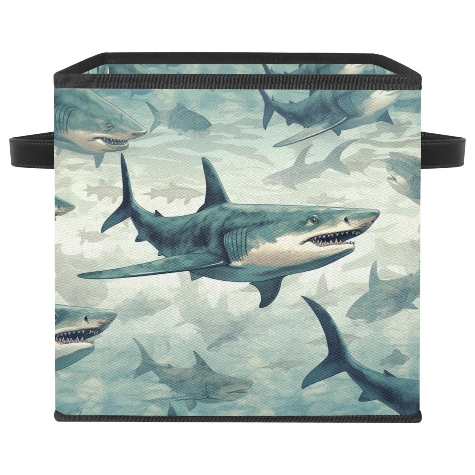 Cube de rangement requin en tissu Oxford de 27,9 cm pour en finir avec le désordre