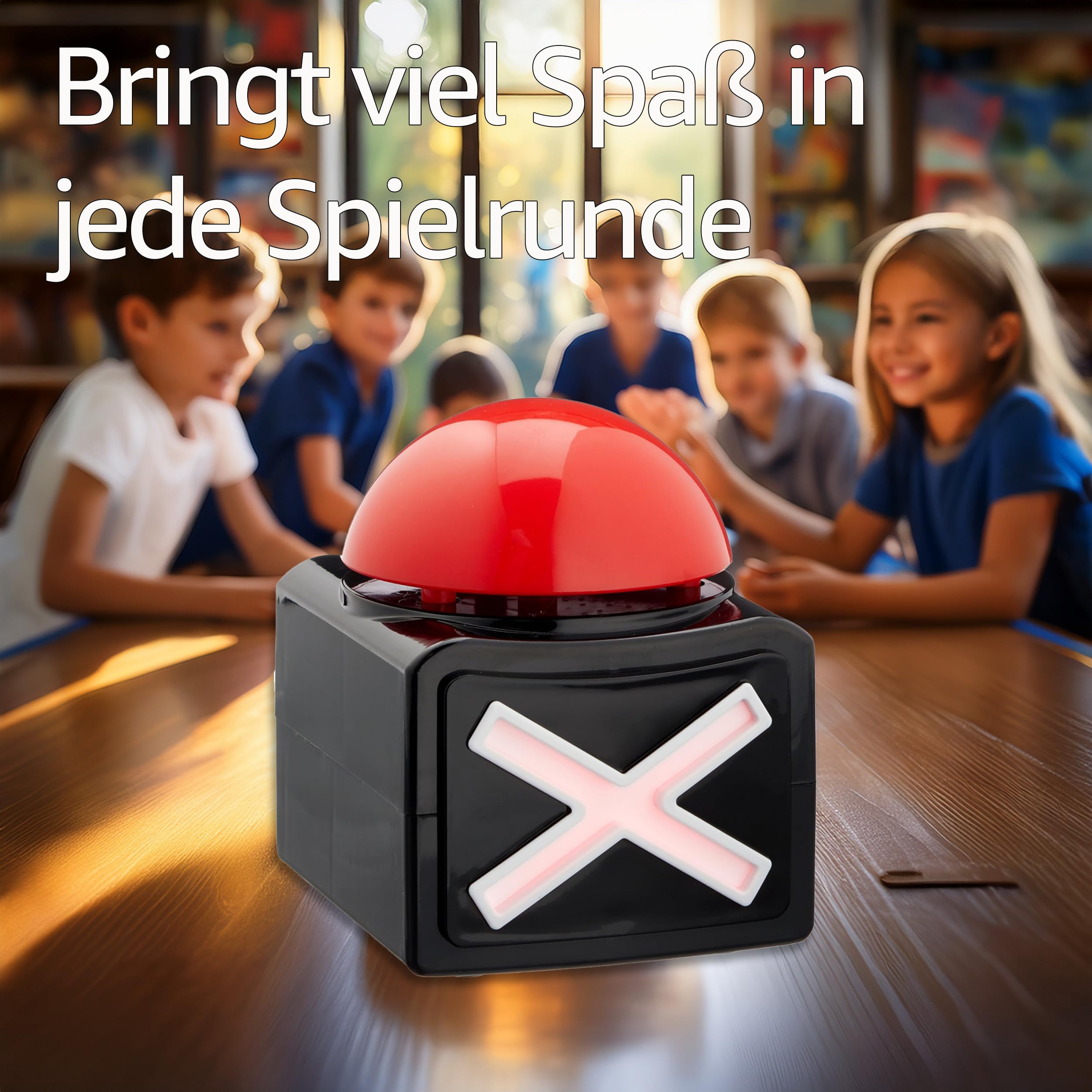 Buzzer z dzwiekiem i oswietleniem LED - zabawa na imprezie dla calej rodziny - idealny na wieczory przy grach, pokazy i swieta.
