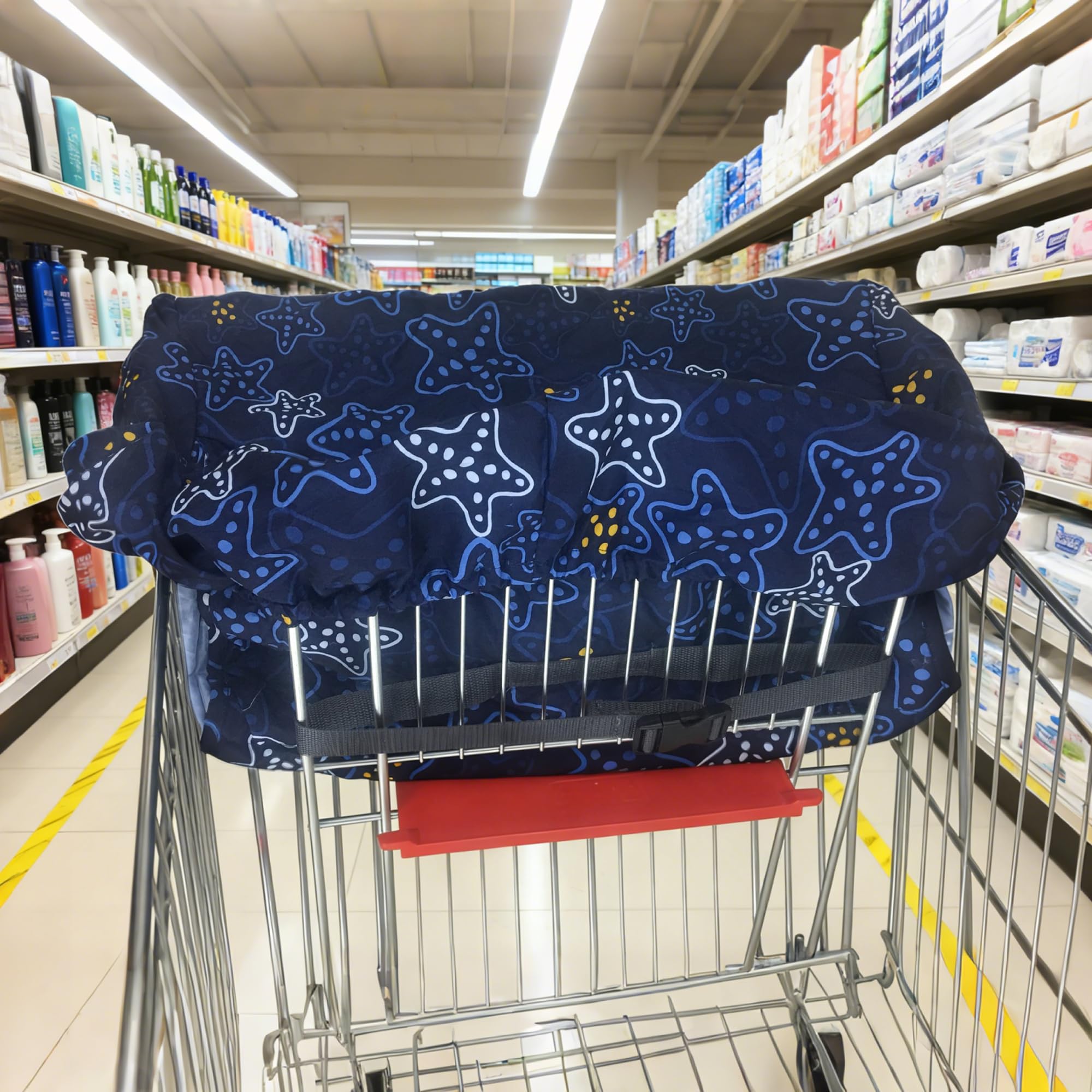 Housse De Chaise Haute, Protège-Siège Chariot Pour Enfant, Pliable Et Facile à Transporter, Bébé Supermarché Shopping Trolley Protège Siège Housse, Protection Douce Et Confortable