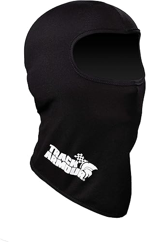 TRACK ARMOUR] Pasamontañas de cabeza para carreras de auto y motocicleta en color negro TAHS-BK